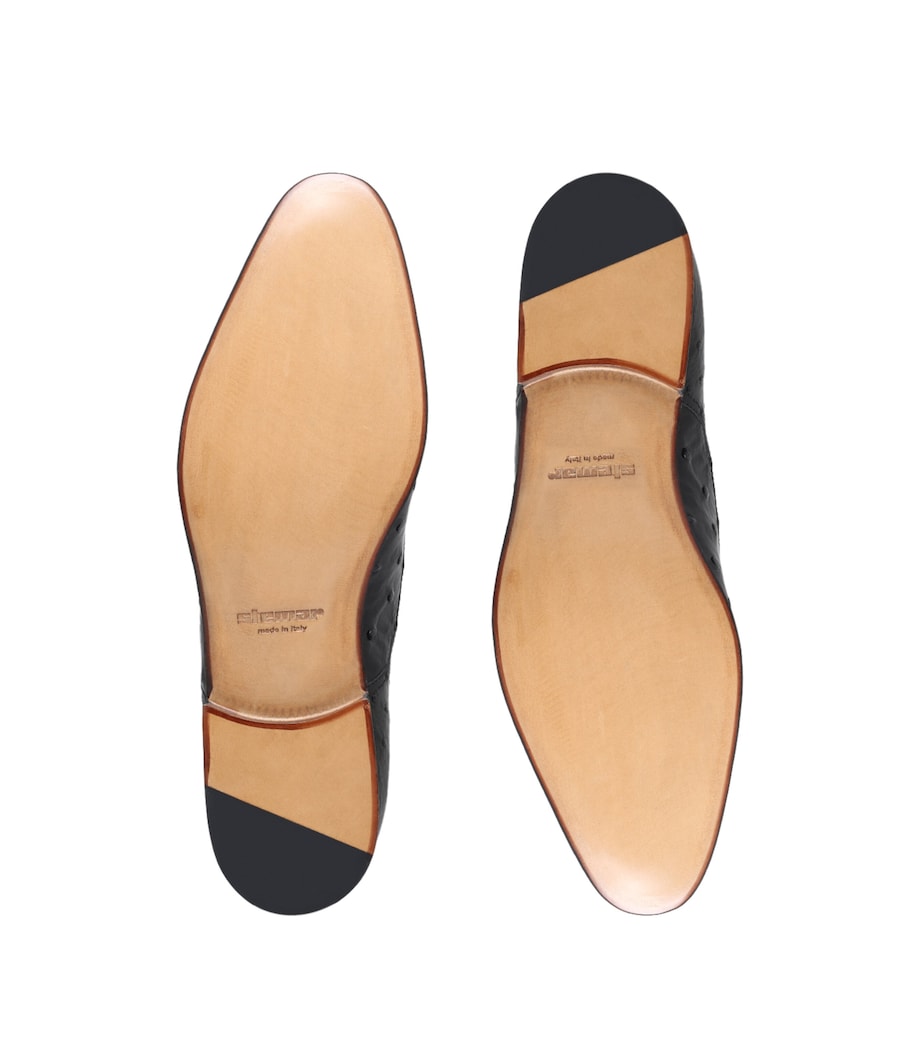 Ostrich Derby Shoes BLACK Image 3