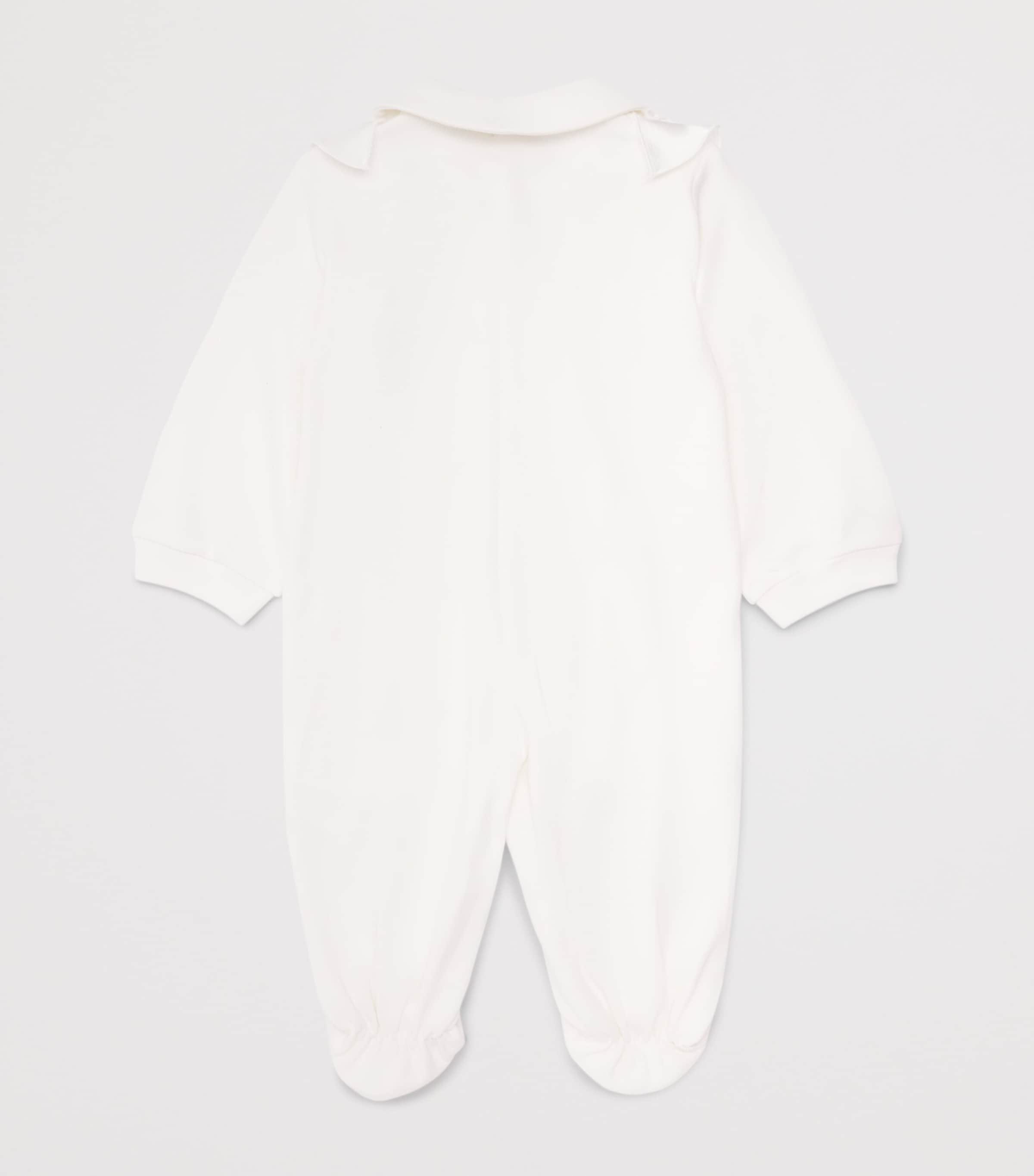 Monnalisa Cotton Frill All-In-One (3-9 Months) Cream Image 2