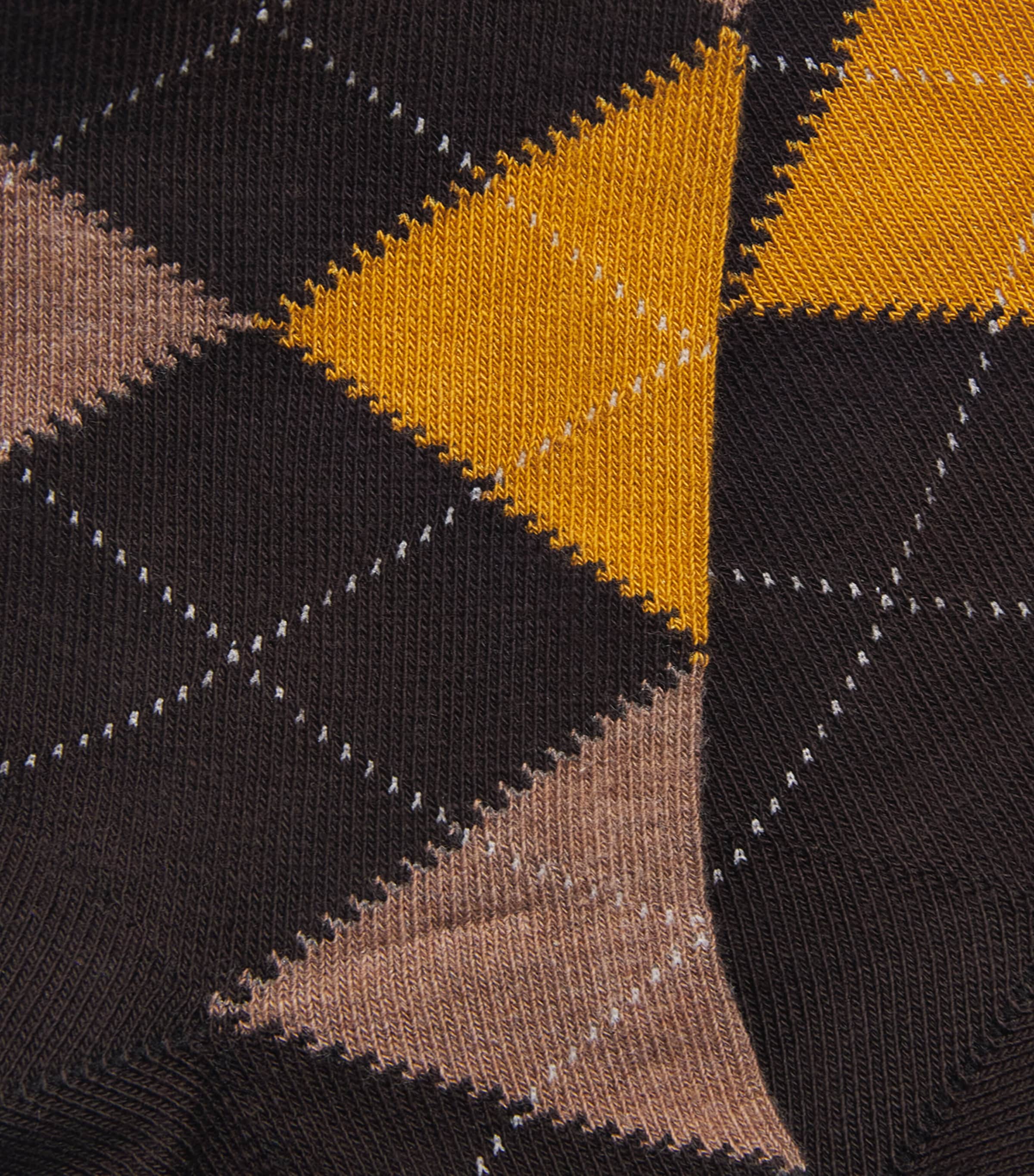 Doré Doré Mens Argyle Socks Chocolat Image 2