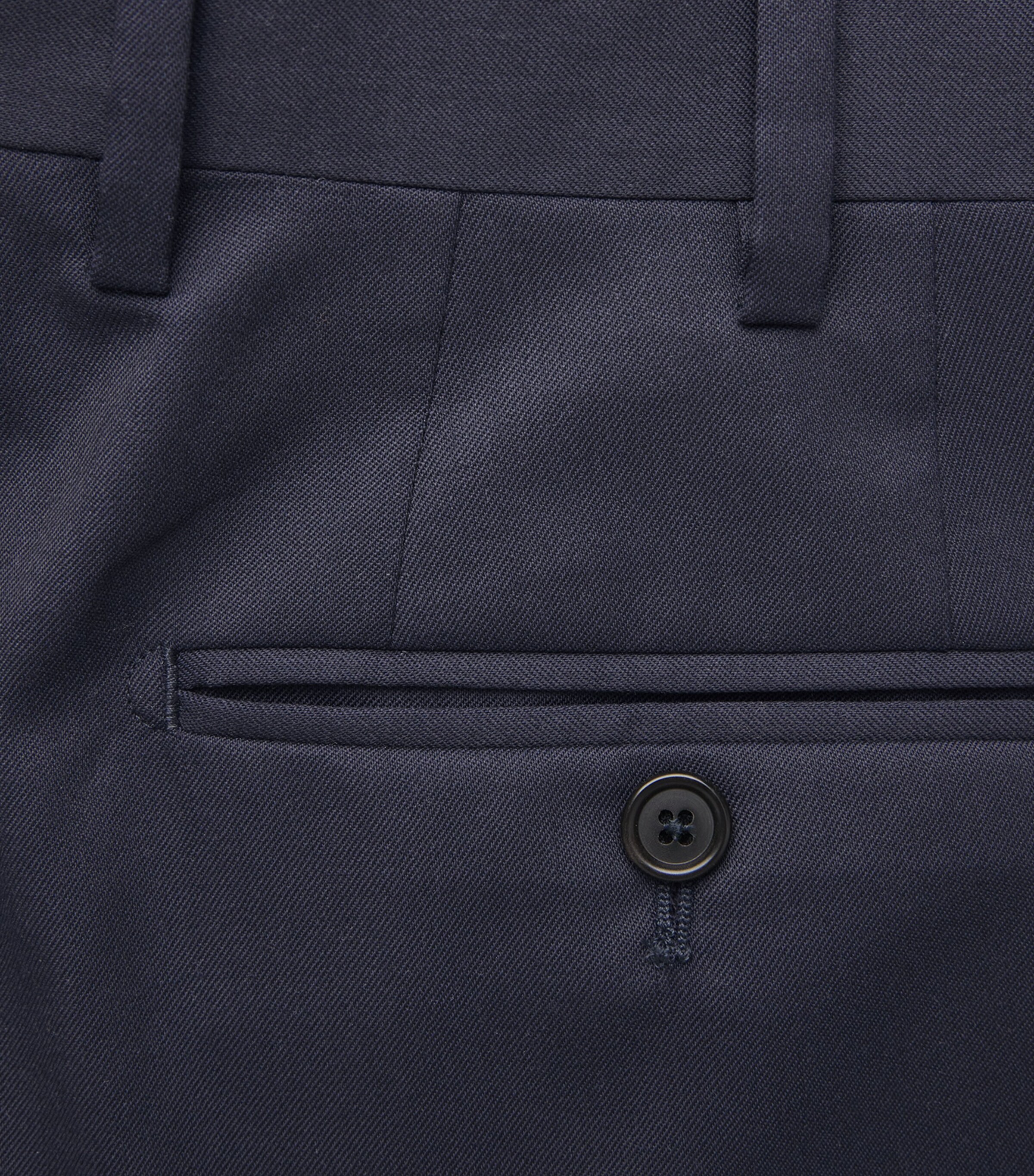 Wool Slim Tailored Trousers 01NAVY Image 5