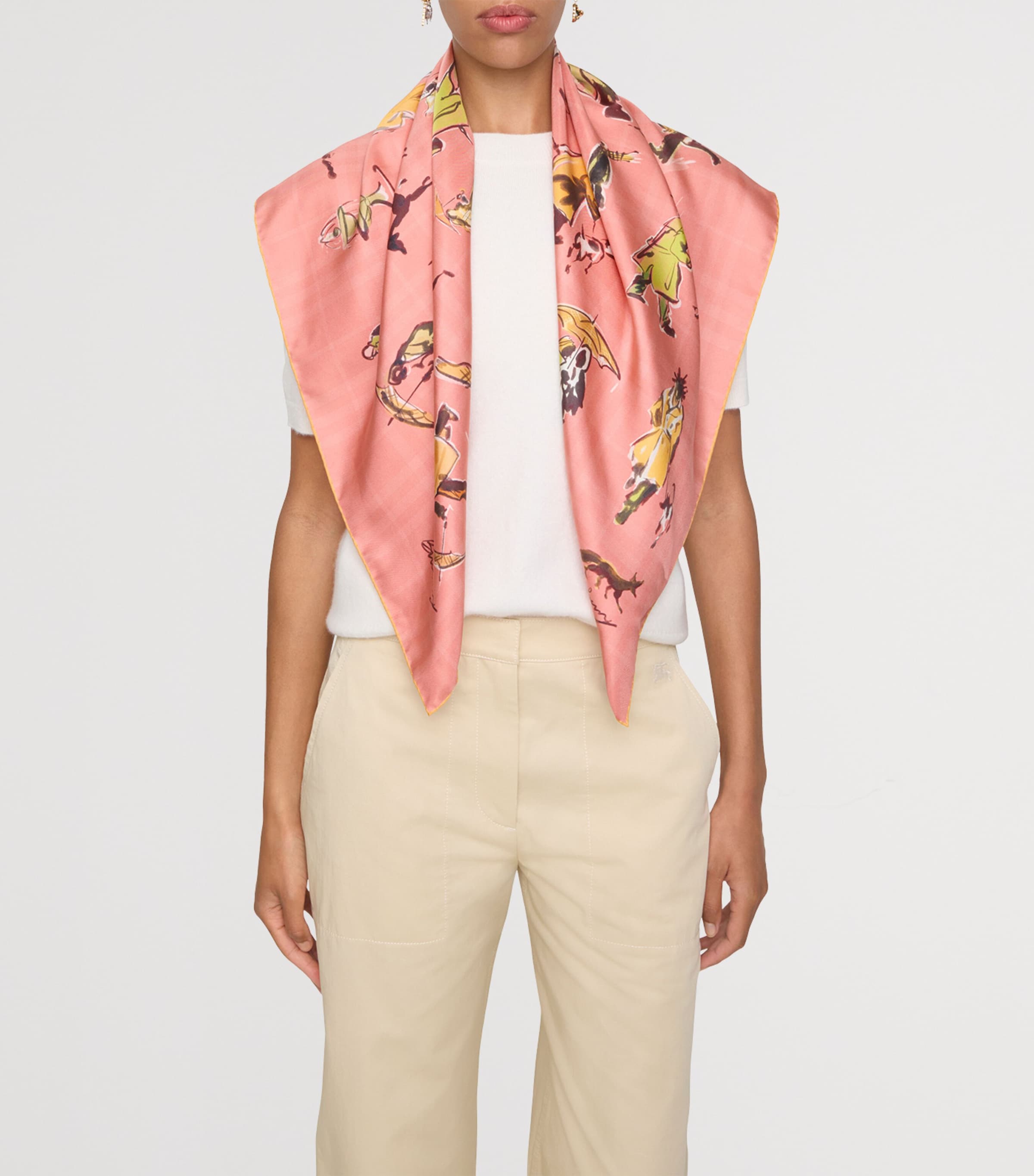 Silk Paws On Parade Scarf CONFETTI Image 3