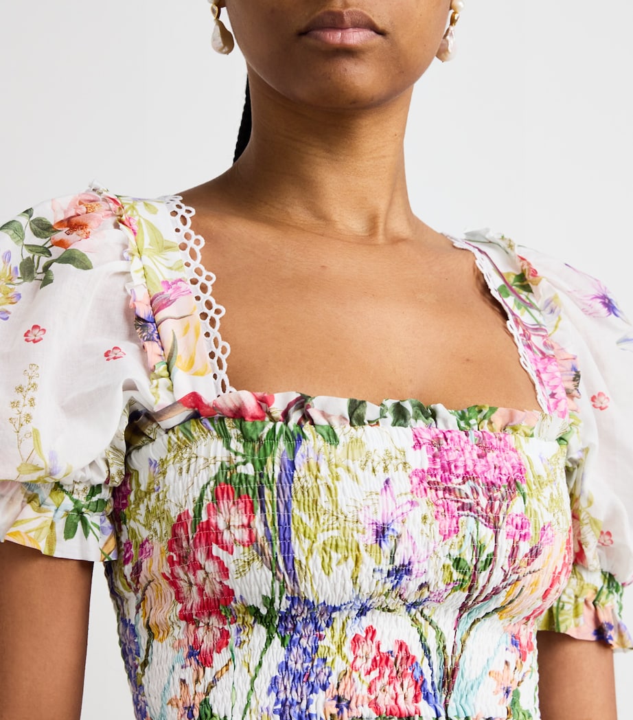 Floral Lirio Crop Top WHITE BOTANICAL Image 6