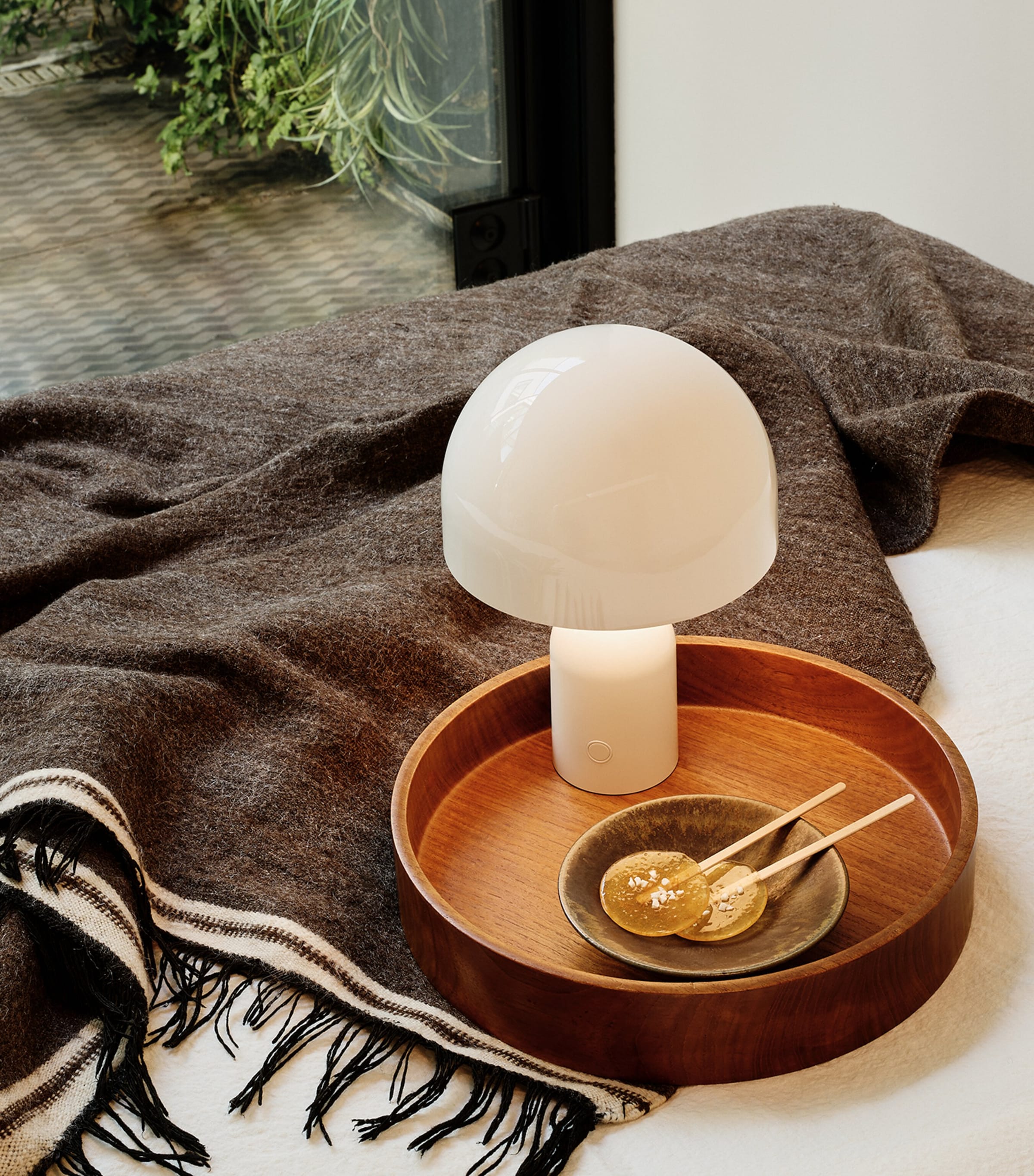 Portable Bell Table Lamp WHITE Image 5