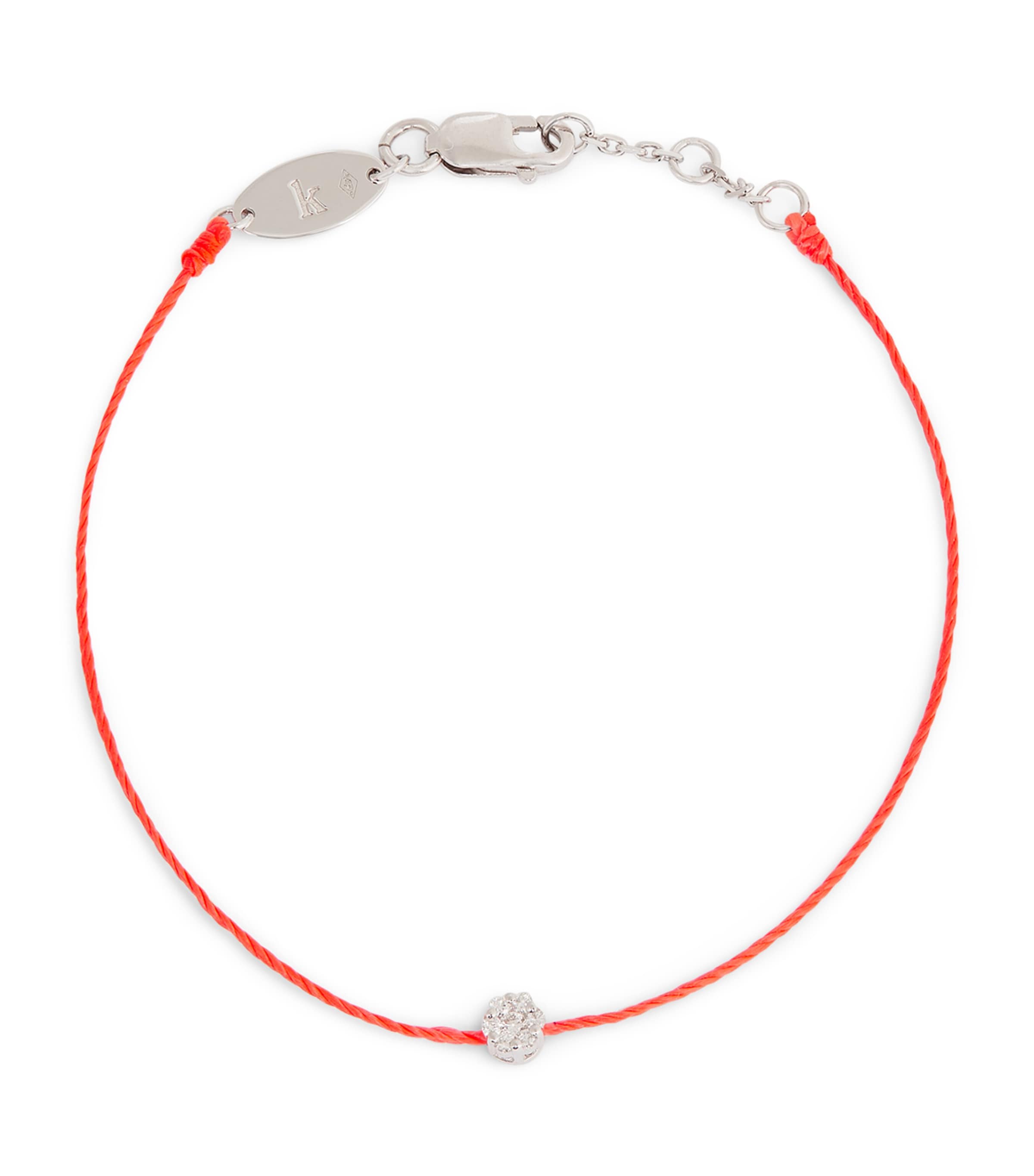 Redline White Gold And Diamond Illusion Bracelet In Orange