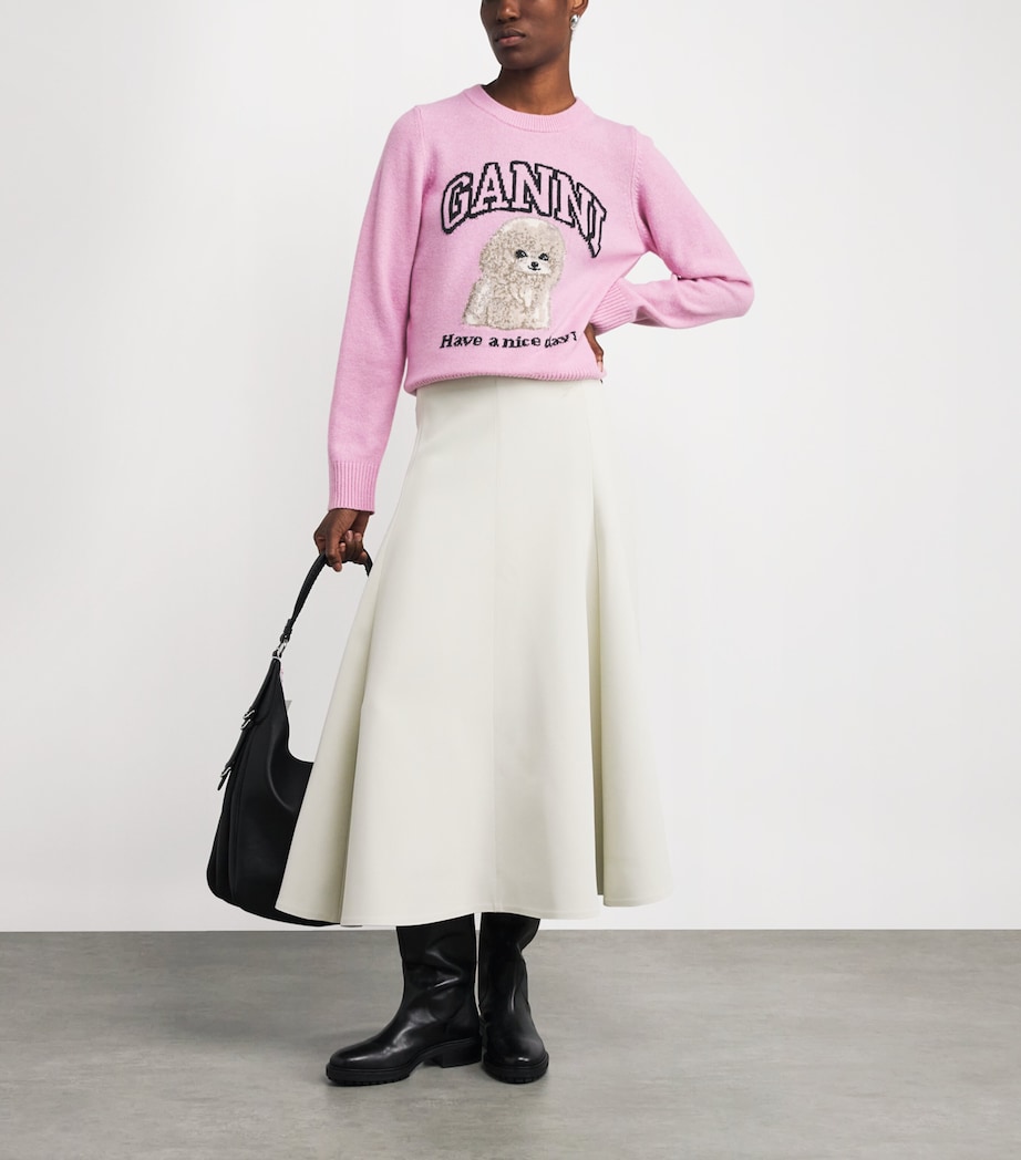 Wool-Blend Poodle Sweater 868 CHALK PINK Image 2