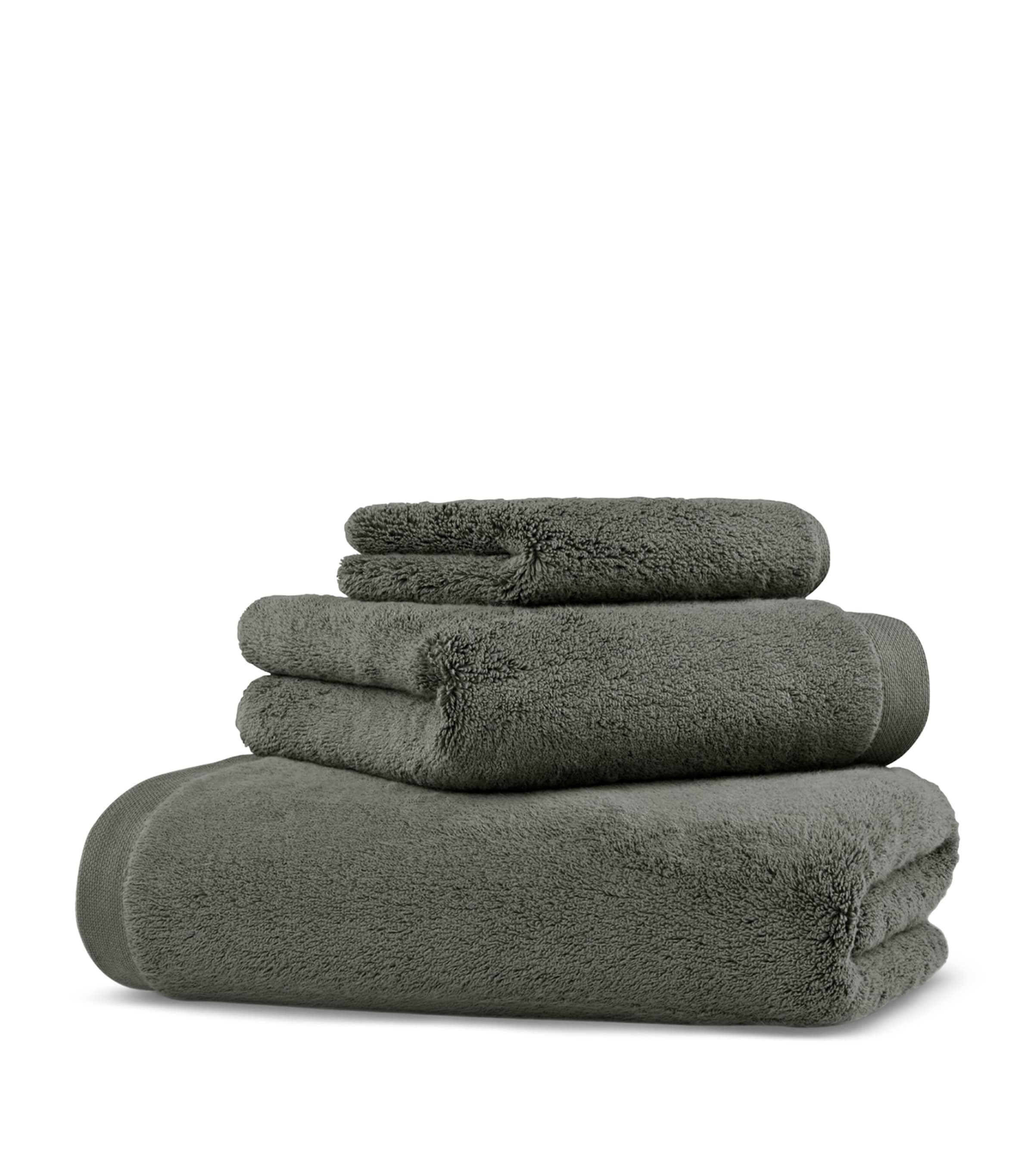 Hamam Organic Cotton Olympia Hand Towel (50cm x 100cm) Moss Image 1