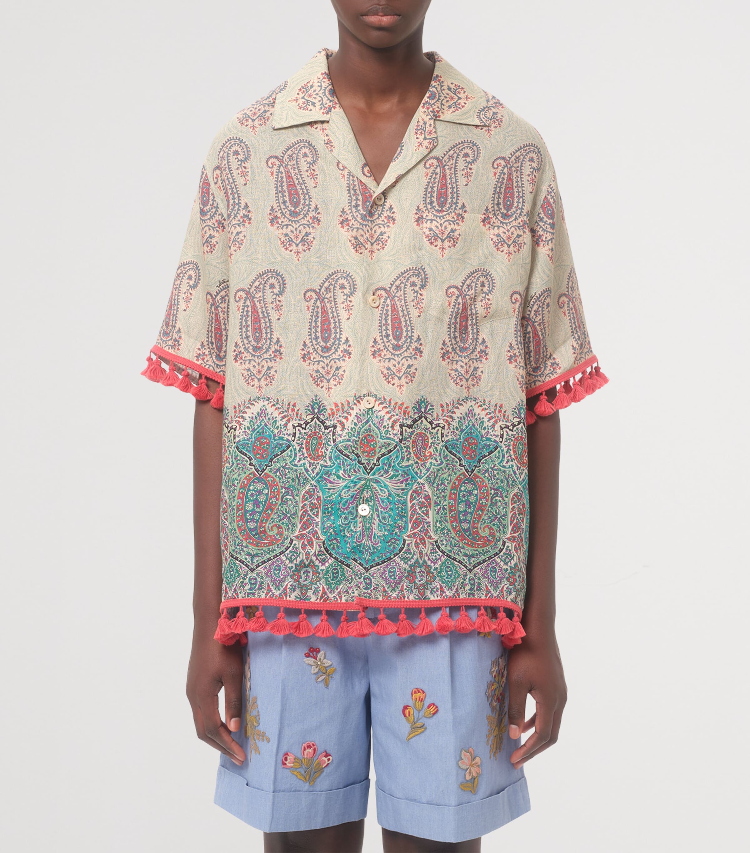 Linen Voyage Imaginaire Bowling Shirt DRG Image 2