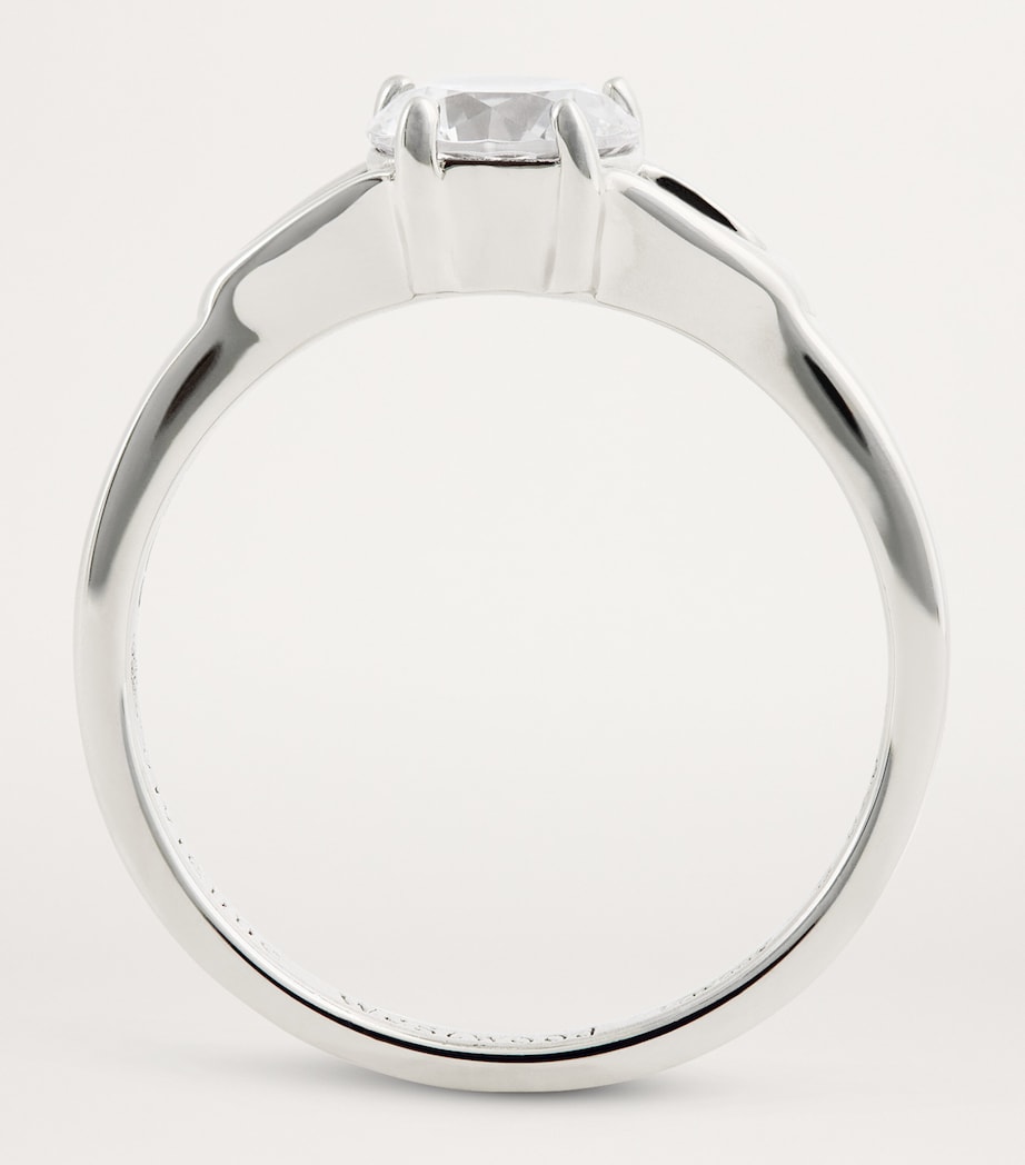 Sterling Silver Reina Ring SS25-PLATINUM CZ Image 3