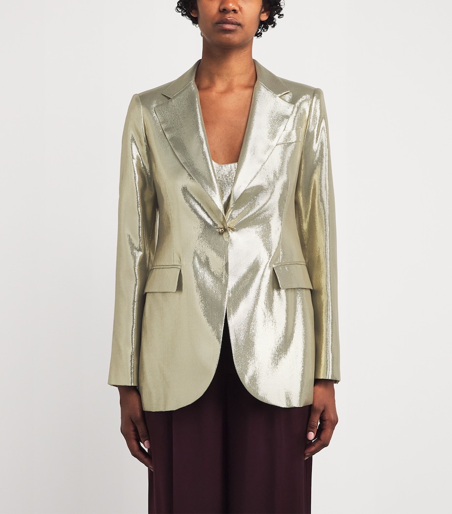 Silk-Blend Andrea Jacket 0899 - GOLD Image 3