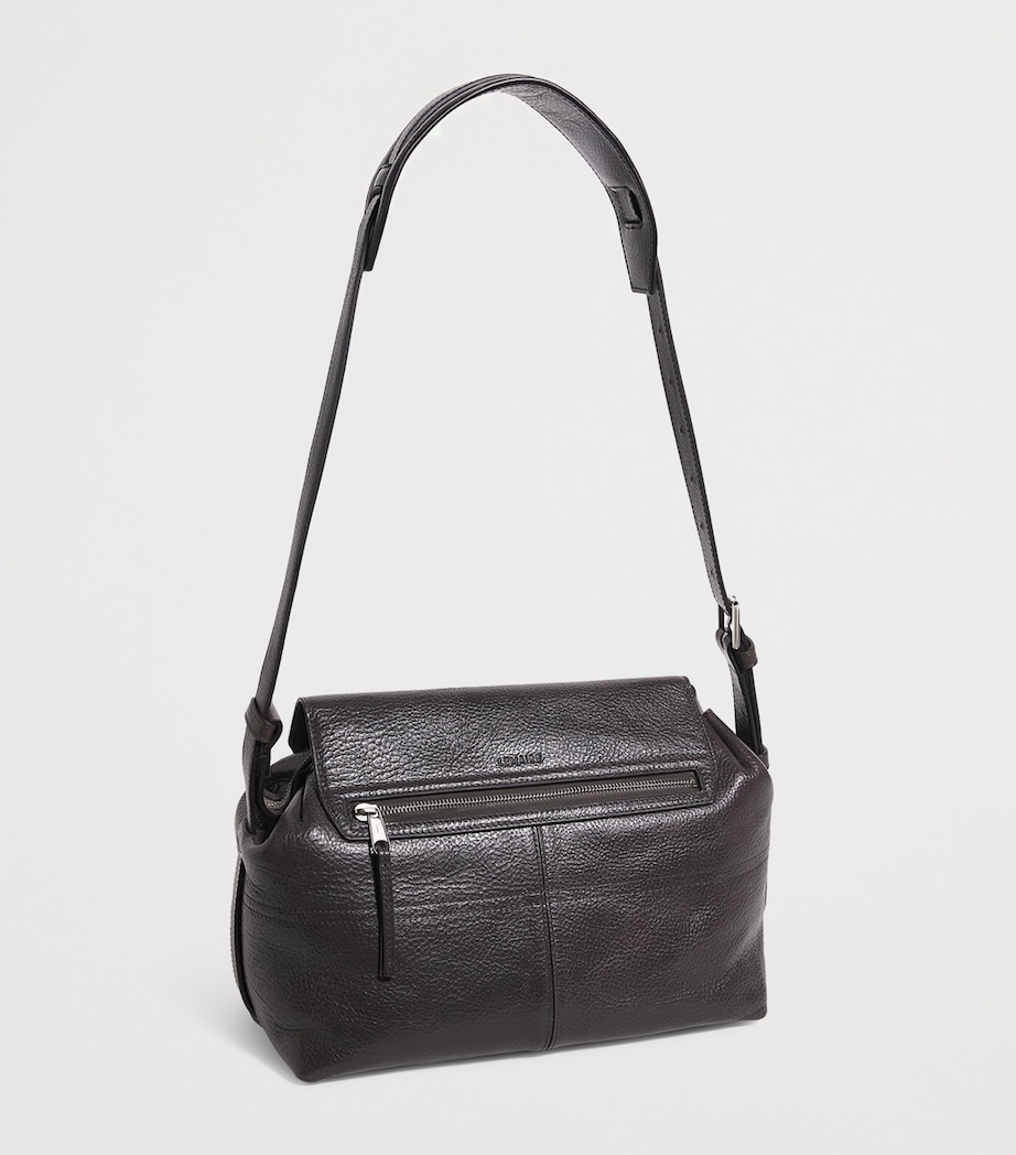 Medium Leather Gear Shoulder Bag GR104 DARK MINK Image 3