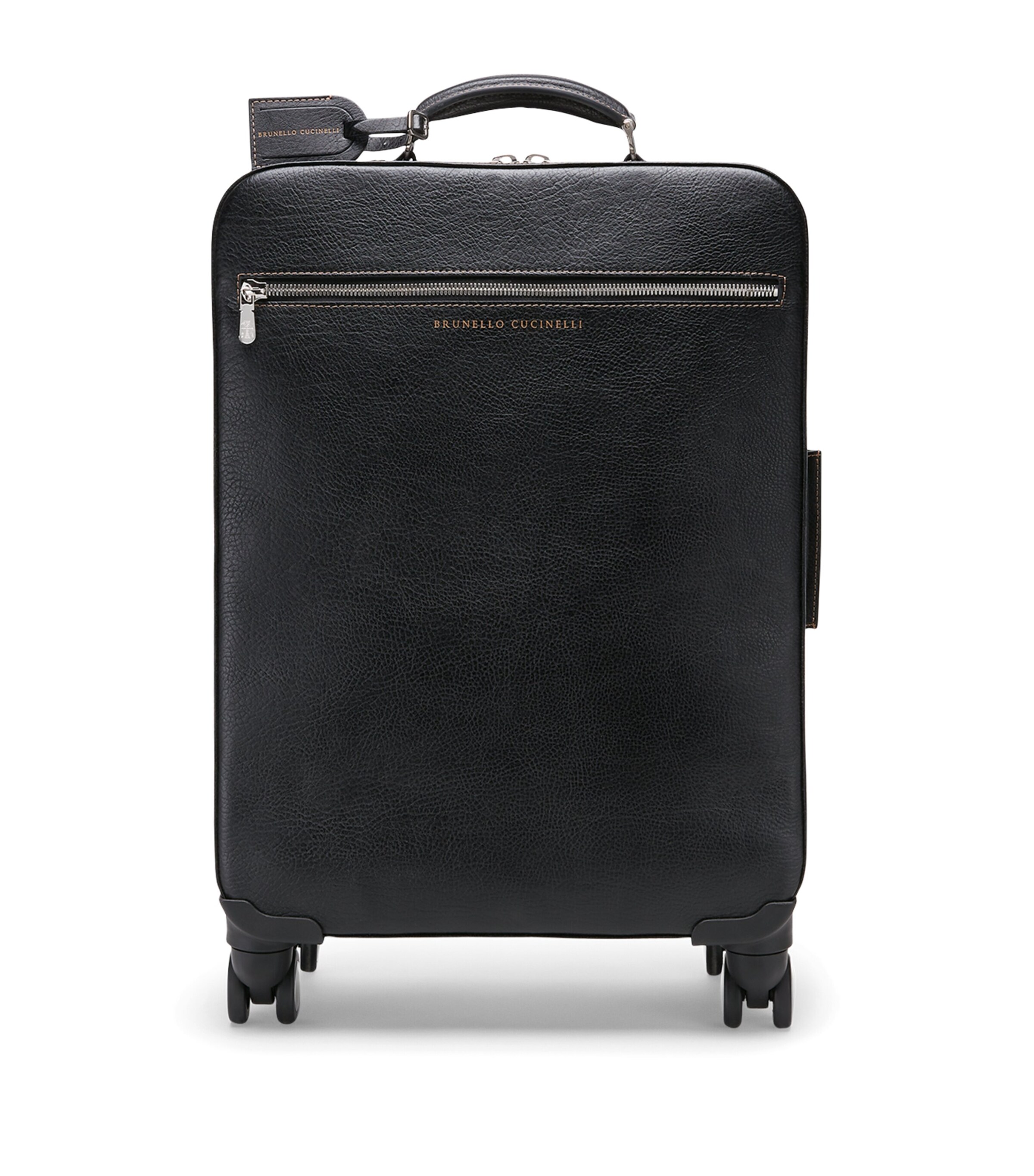 Brunello Cucinelli Grained Calfskin Suitcase In Black