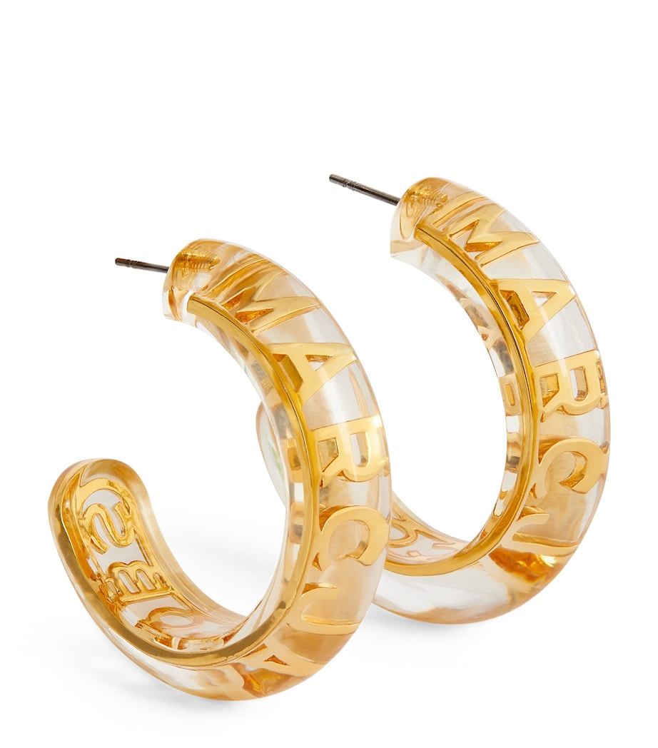 The Monogram Hoop Earrings CLEAR GOLD Image 1