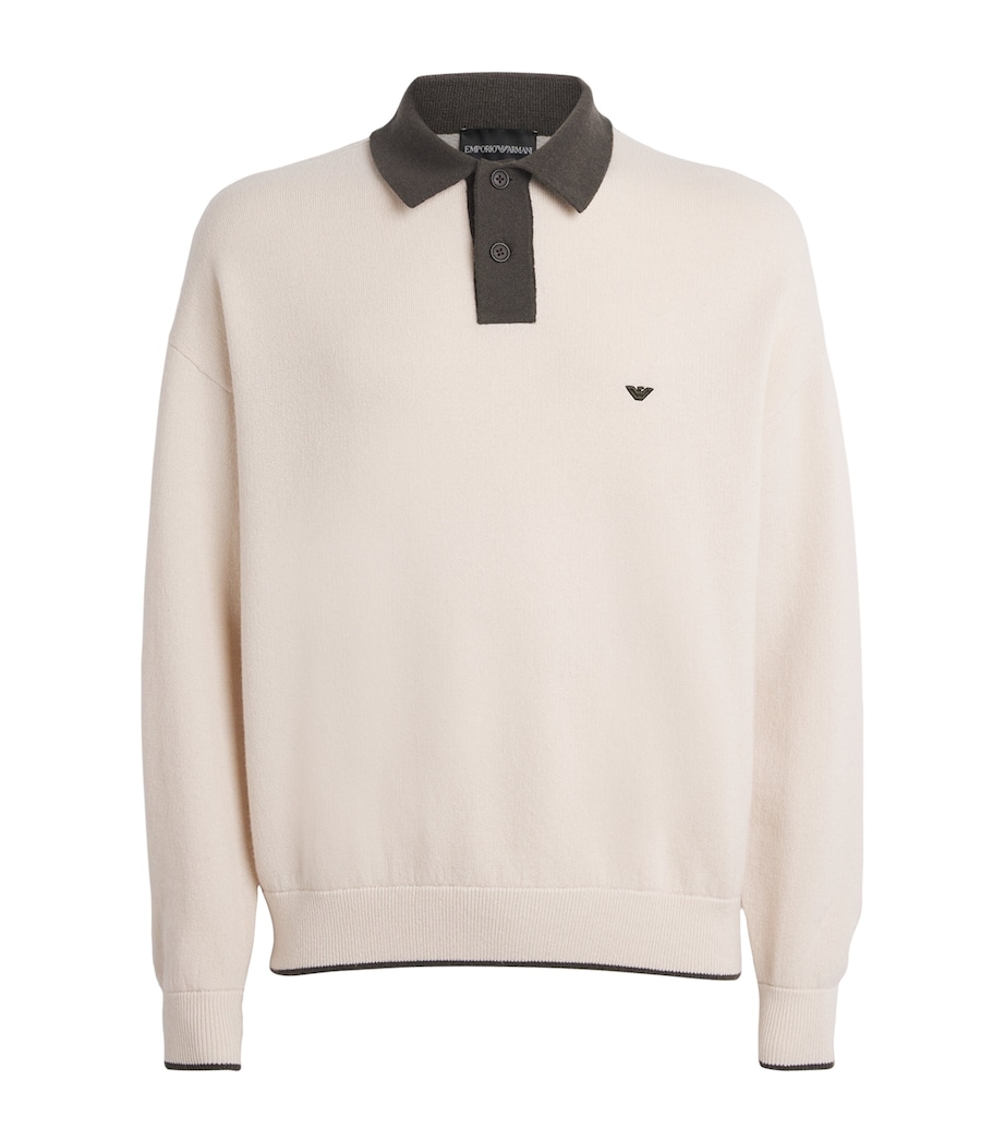 Virgin-Wool Logo Polo Sweater M1169 Image 1