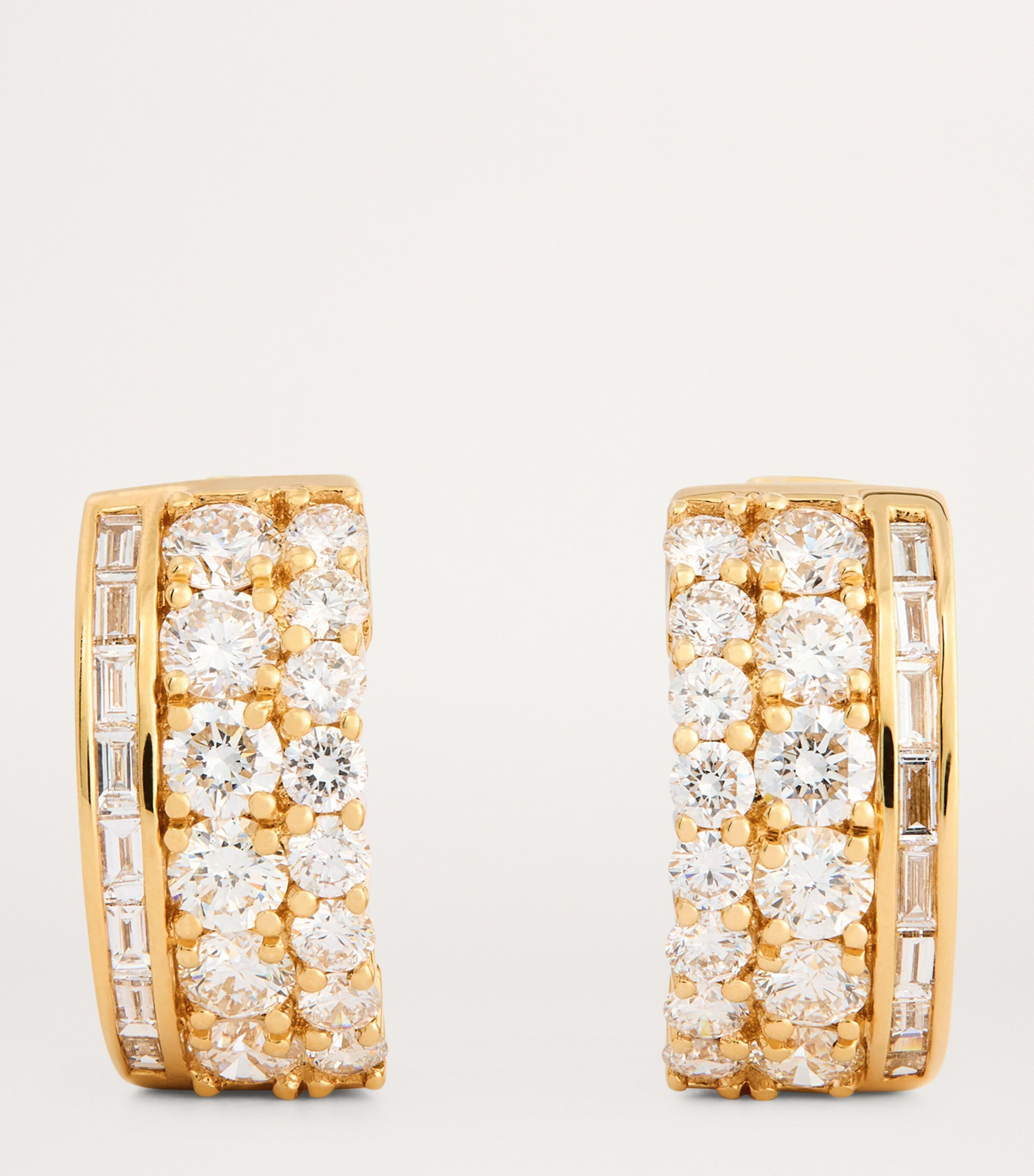 Yellow Gold and Diamond Lola Huggie Earrings YELLOW GOLD Image 3