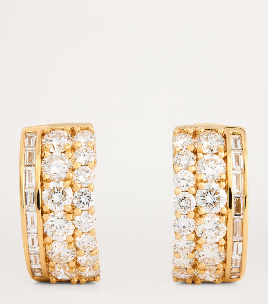 Yellow Gold and Diamond Lola Huggie Earrings YELLOW GOLD Image 3