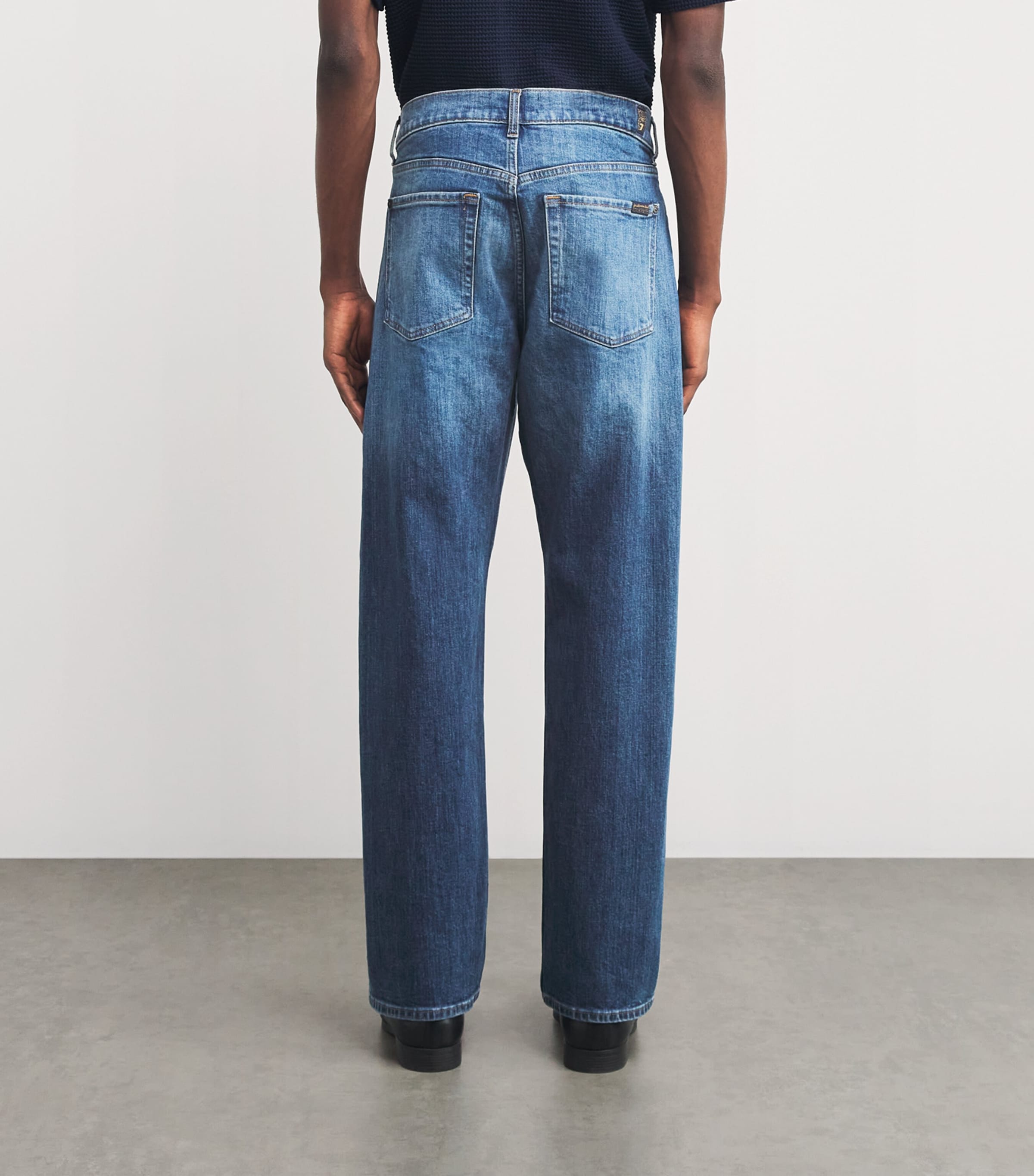 7 For All Mankind Mens Modern Straight Jeans Blue Image 4