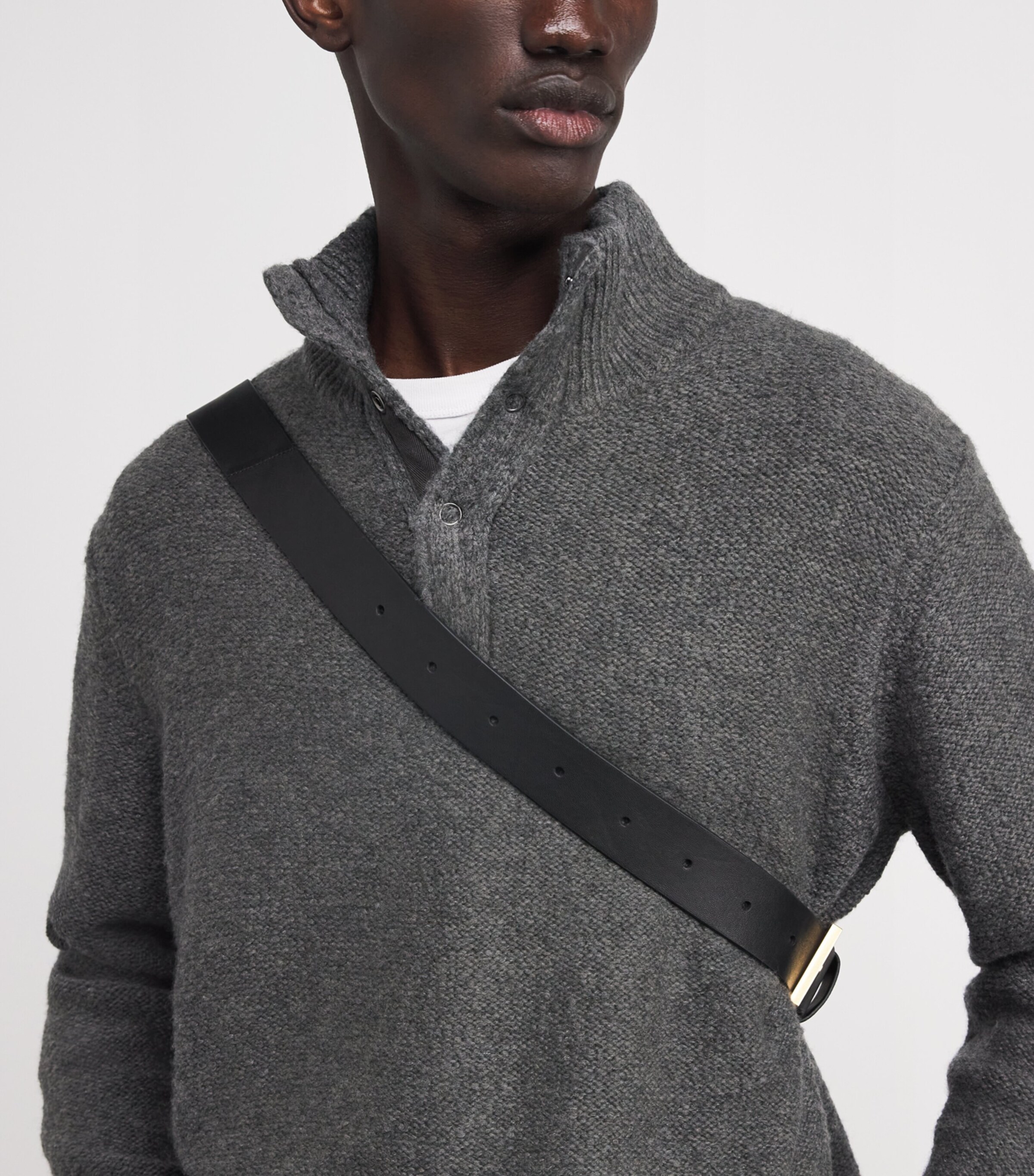 Merino Wool-Blend Kotoni Sweater DARK GREY Image 6