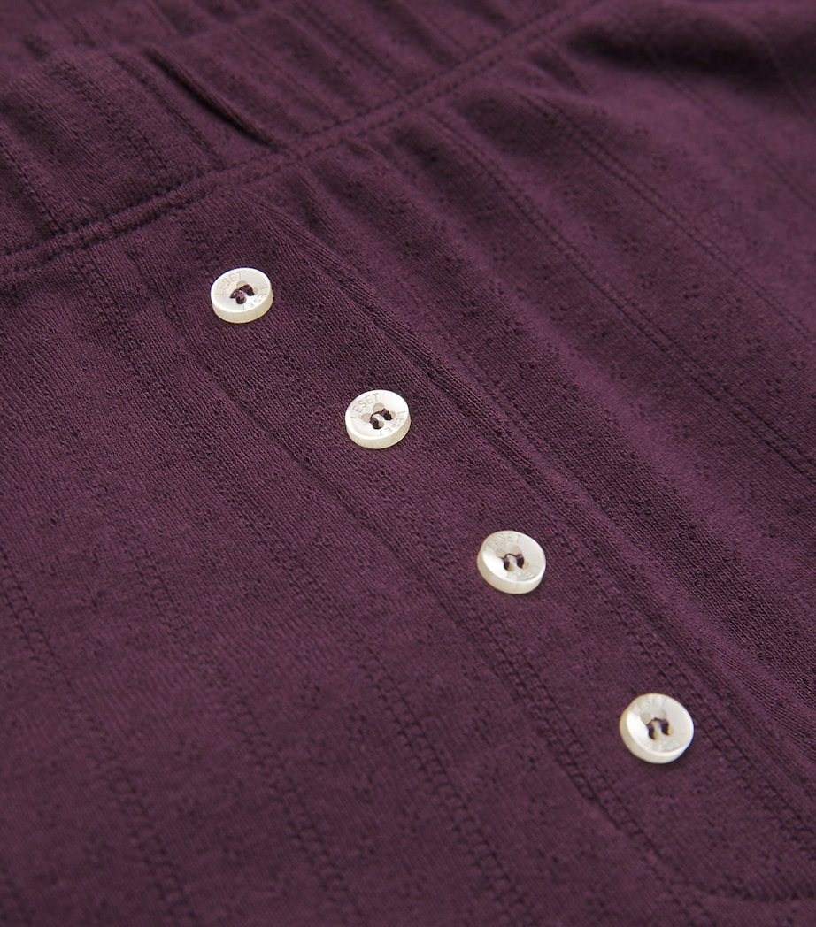 Cotton Pointelle Lounge Trousers DARK BERRY Image 5