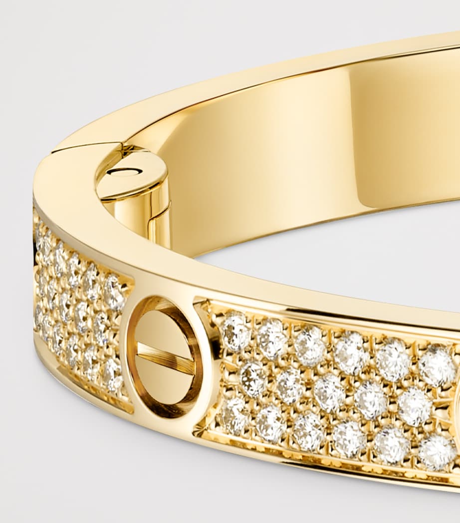 Medium Yellow Gold and Diamond LOVE Bracelet YELLOW GOLD Image 4