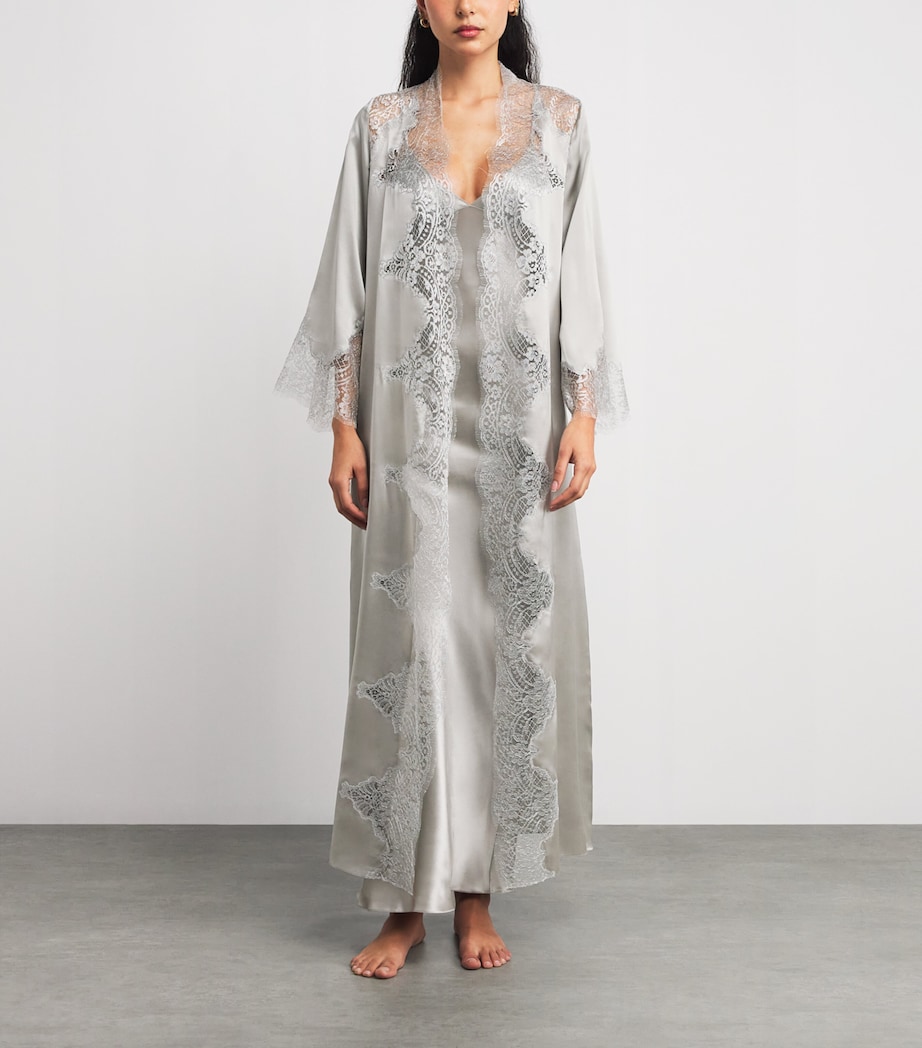 Silk Written In The Stars Nightdress SIREN SILVER Image 2