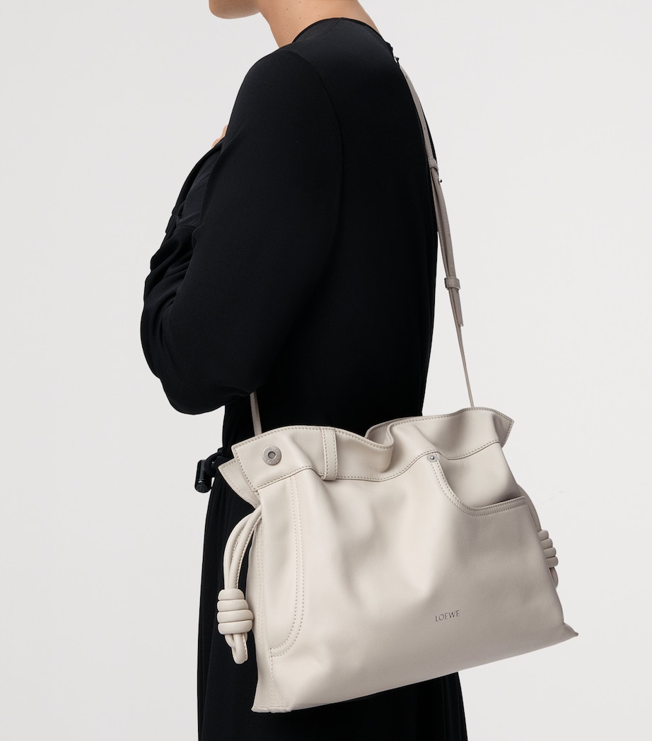 Leather Jean-Detail Flamenco Purse LIGHT GHOST Image 9