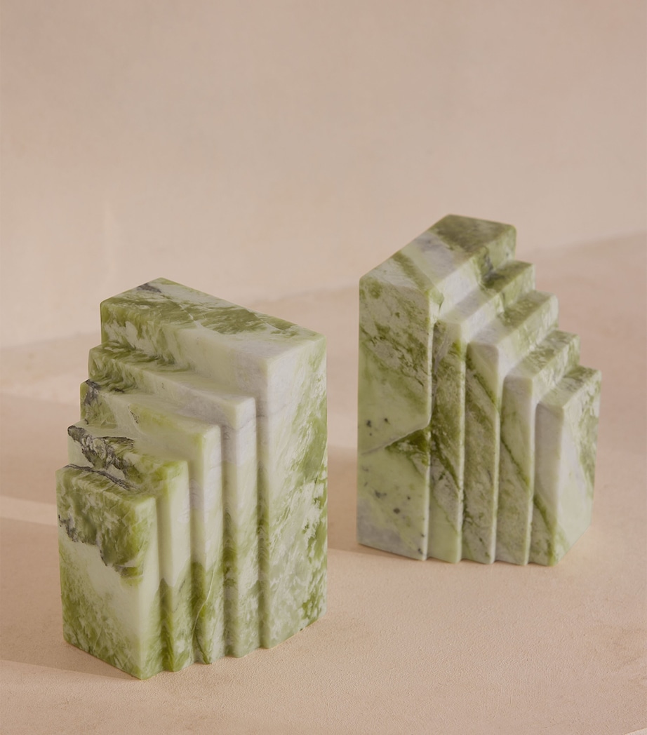 Soho Home Marble Lola Bookends Green Image 3
