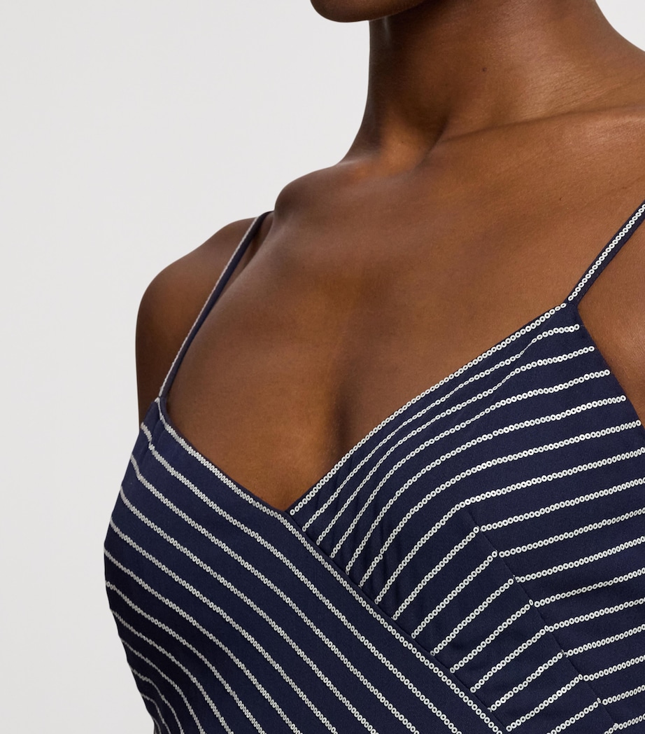 Wool Stripe Caitlin Maxi Dress NAVY-410 Image 10