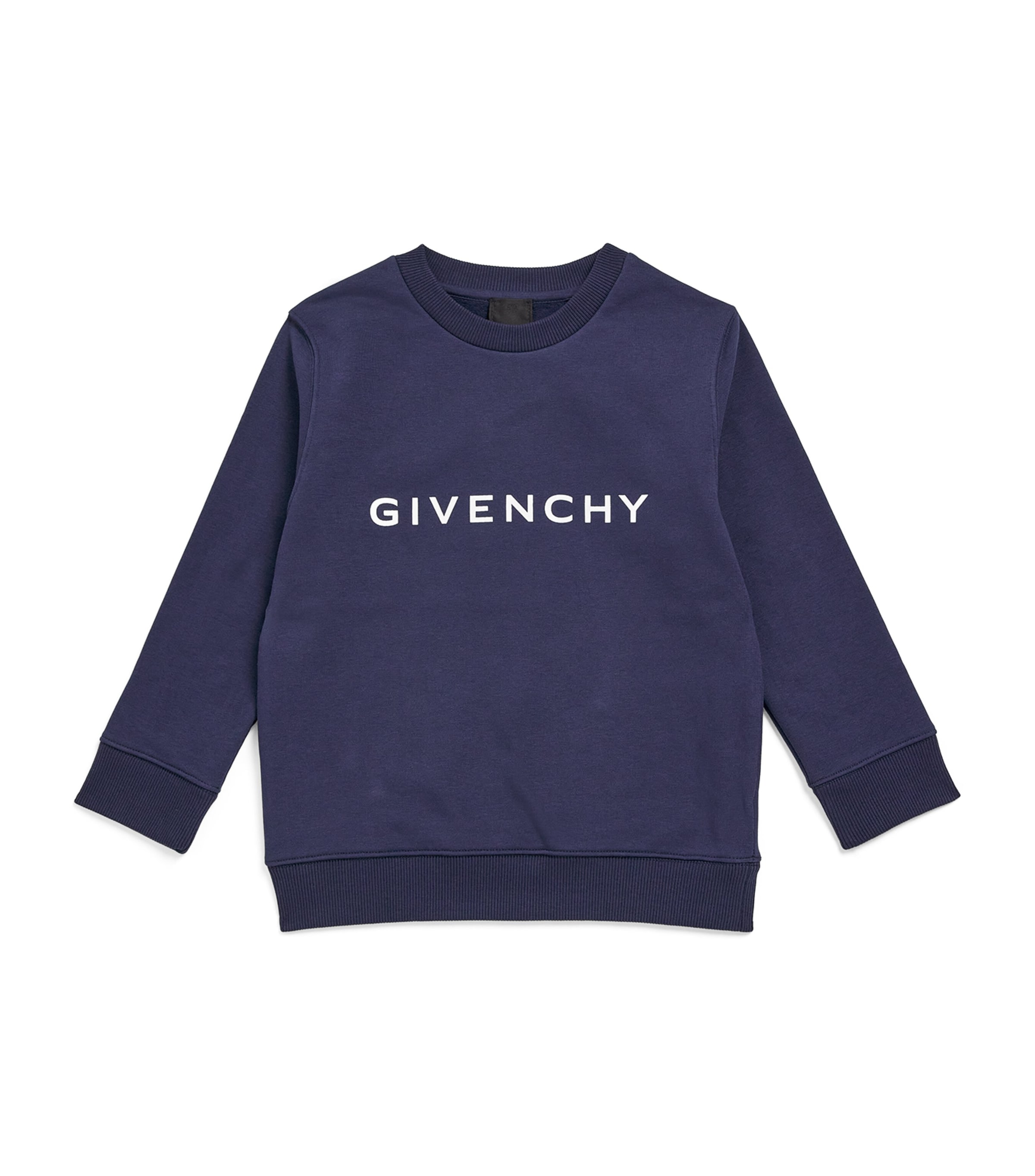 Shop Givenchy Logo Sweatshirt In Navy