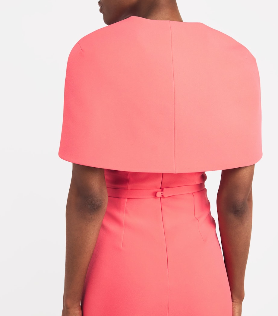 Cape-Detail Shula Midi Dress MOSAICO Image 4