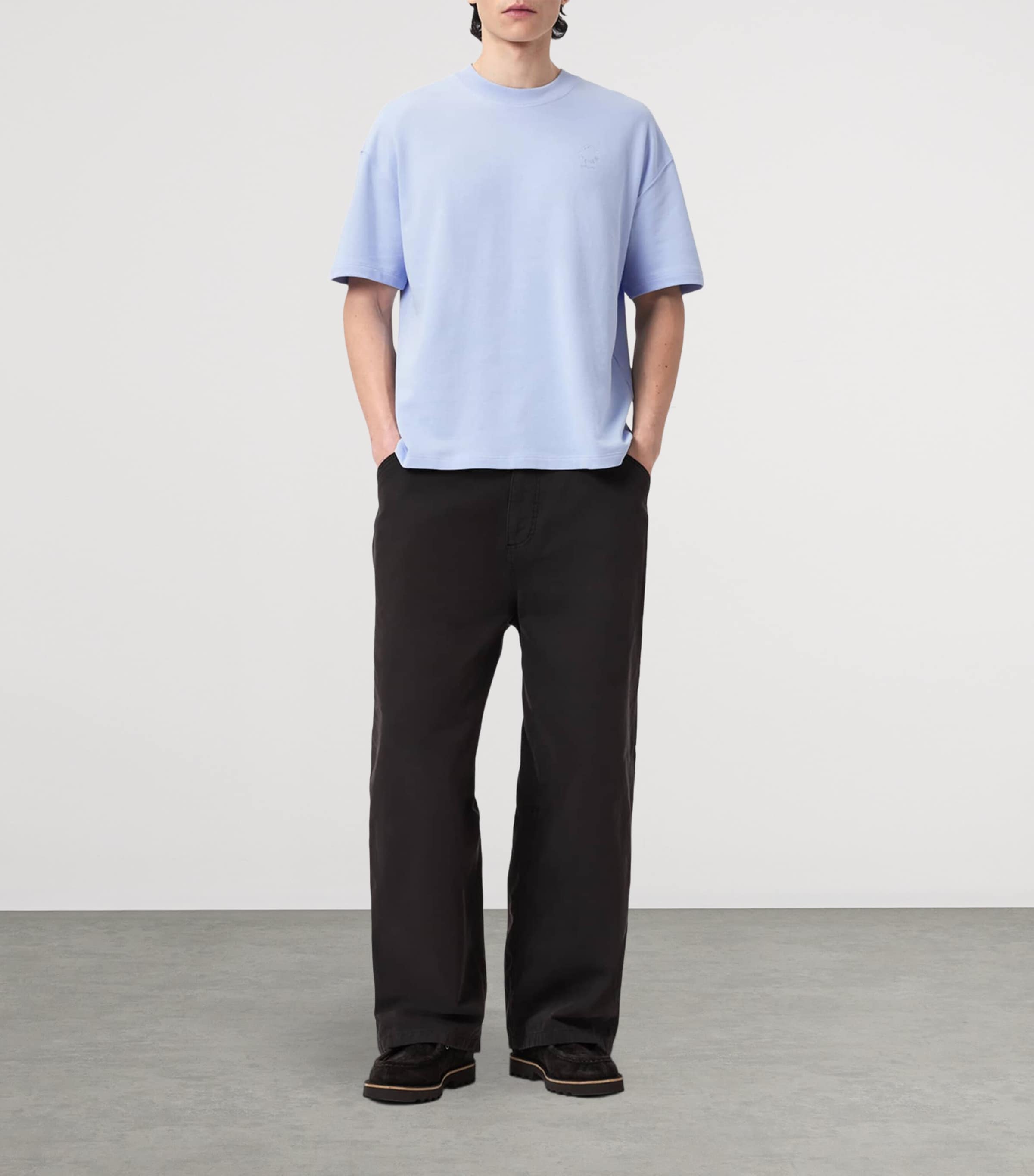 AllSaints Mens Organic Cotton Haven T-Shirt Villa Blue Image 2