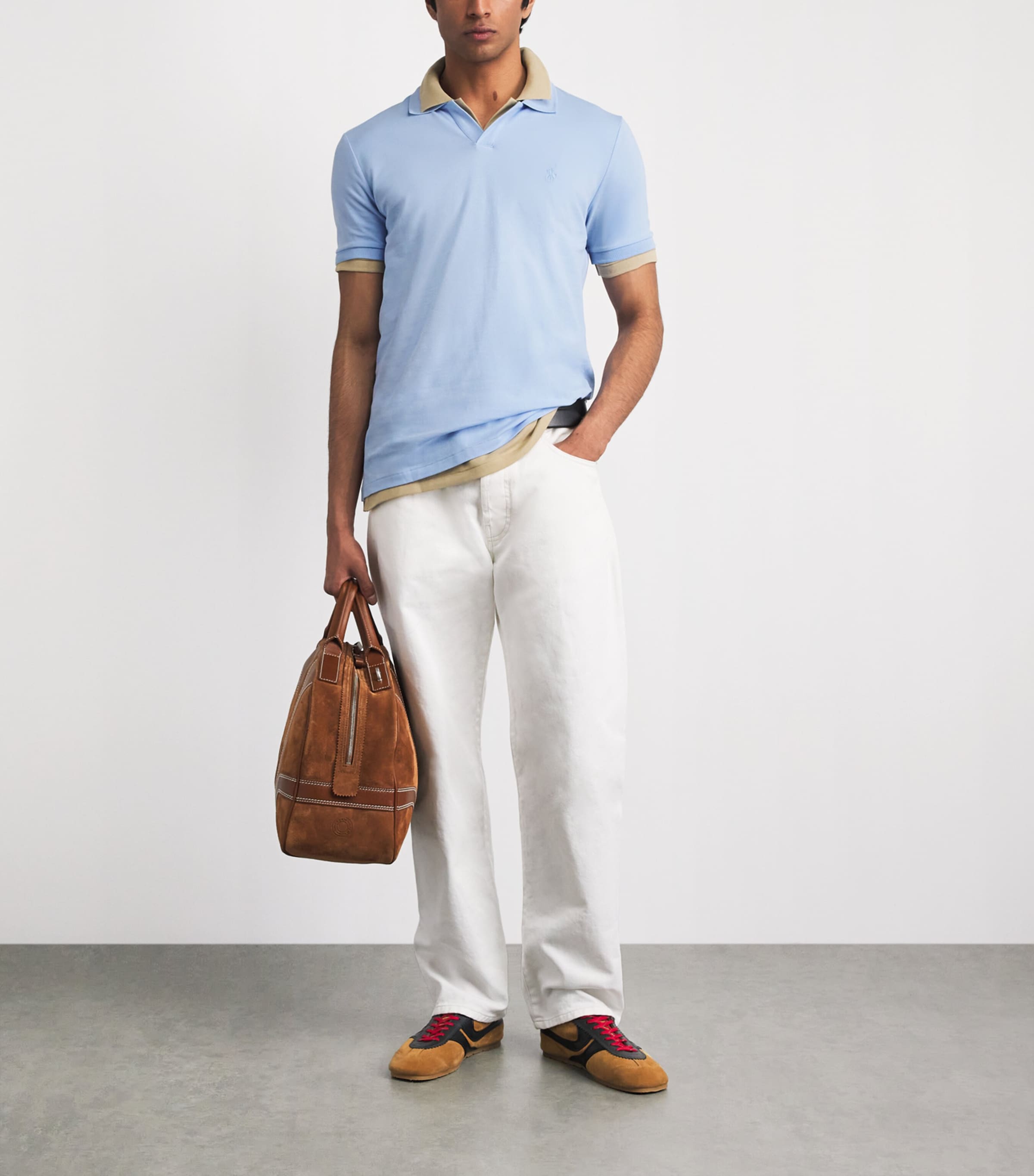 Polo Ralph Lauren Mens Stretch-Cotton Custom-Fit Polo Shirt Office Image 2