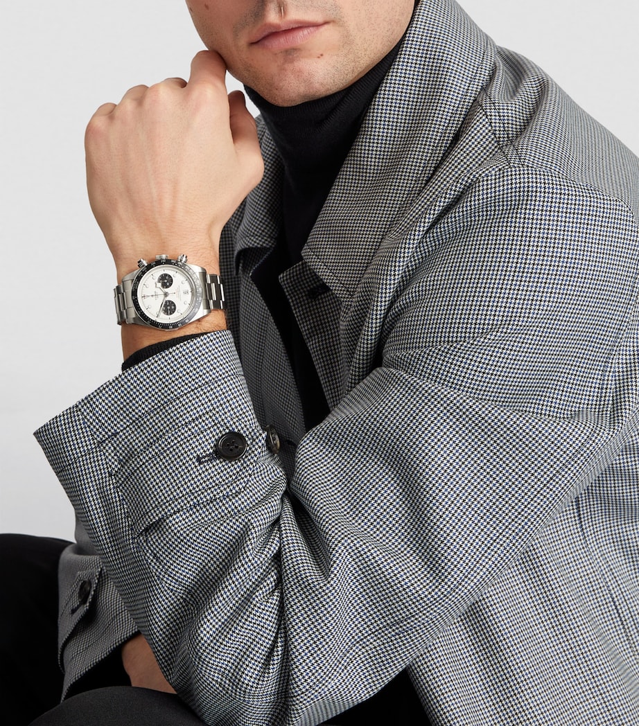 Black Bay Chrono Stainless Steel Watch 41mm WHITE Image 6