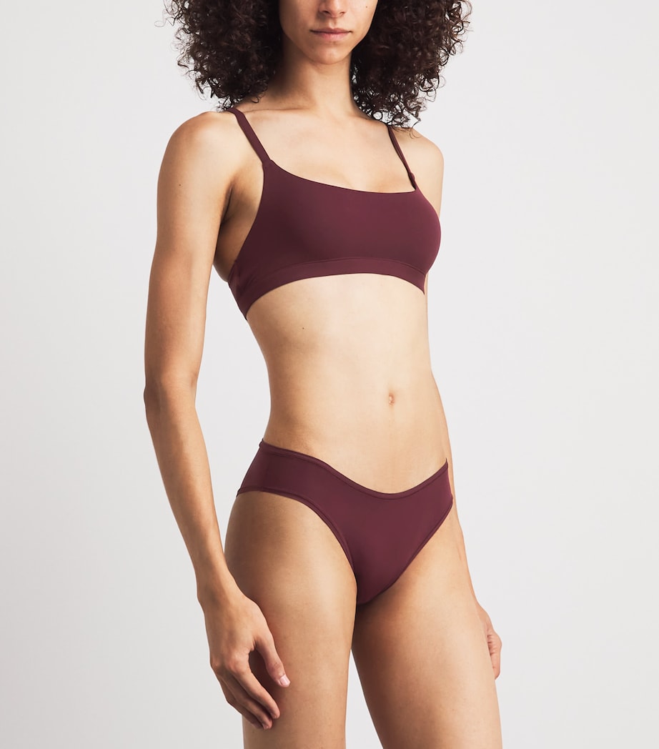 Skims Womens Fits Everybody Cheeky Briefs Currant Image 2