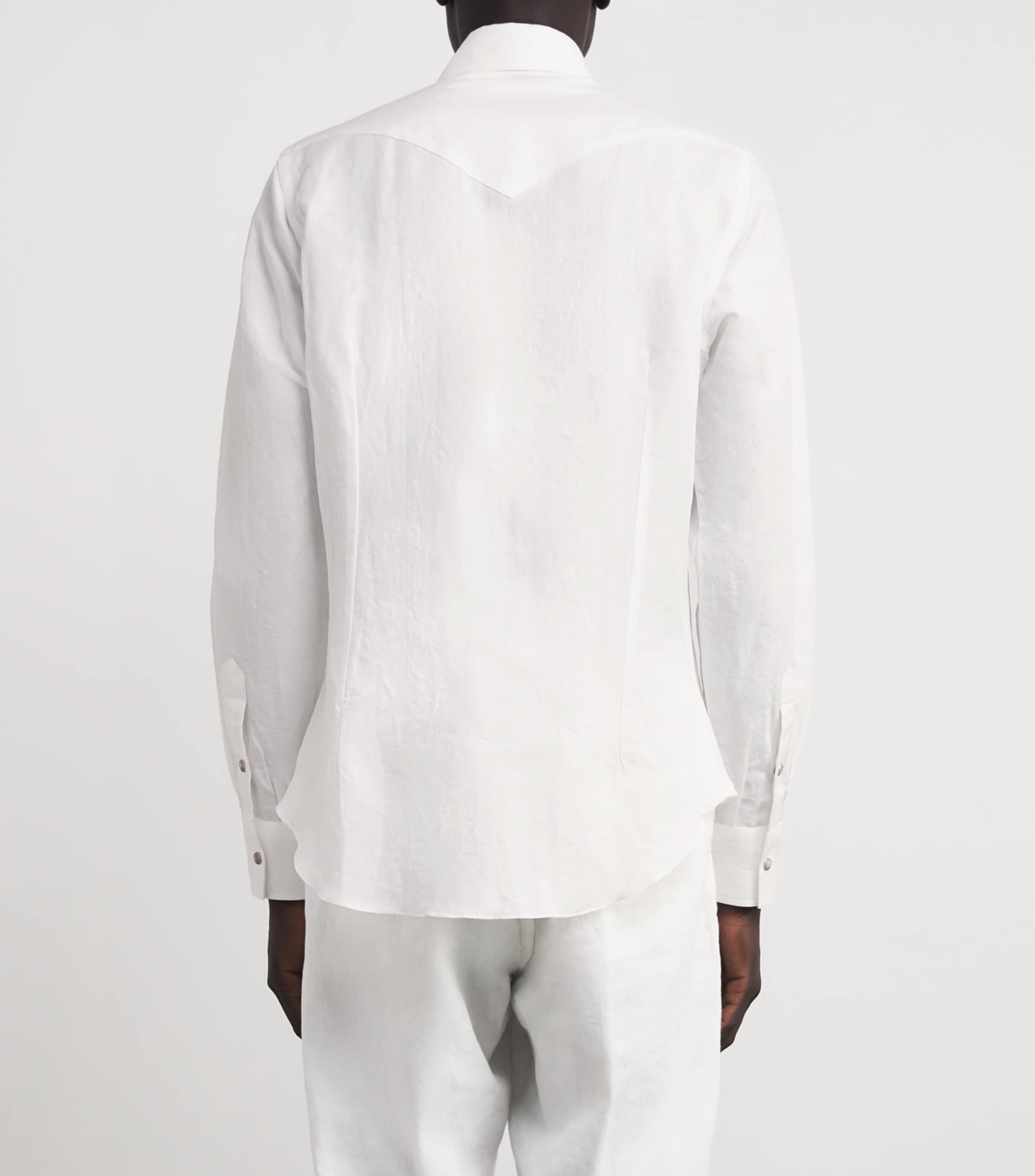 Linen-Cotton Texas Shirt BIANCO Image 4