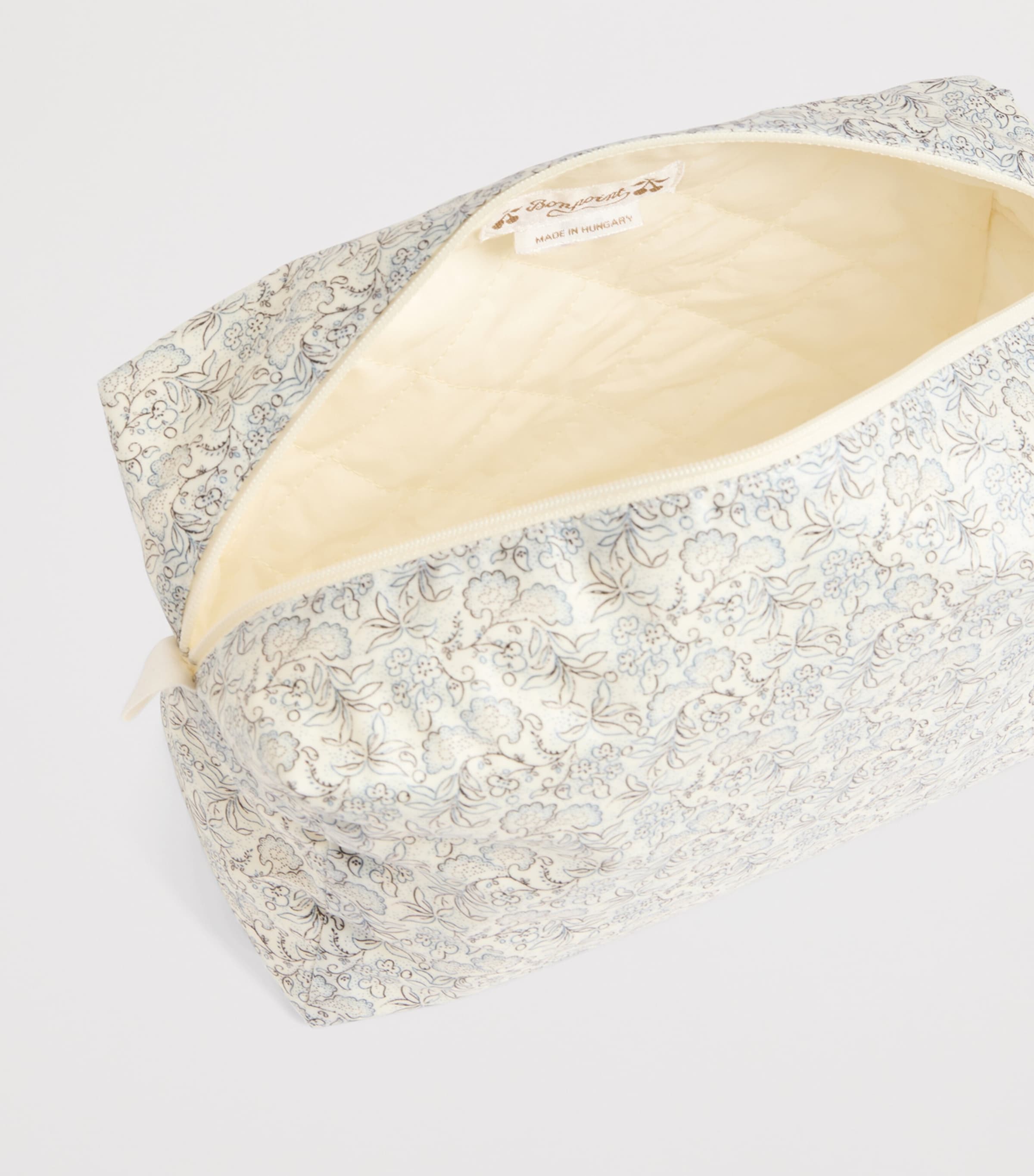 Coated Cotton Toiletry Bag BLEU GRIS Image 3