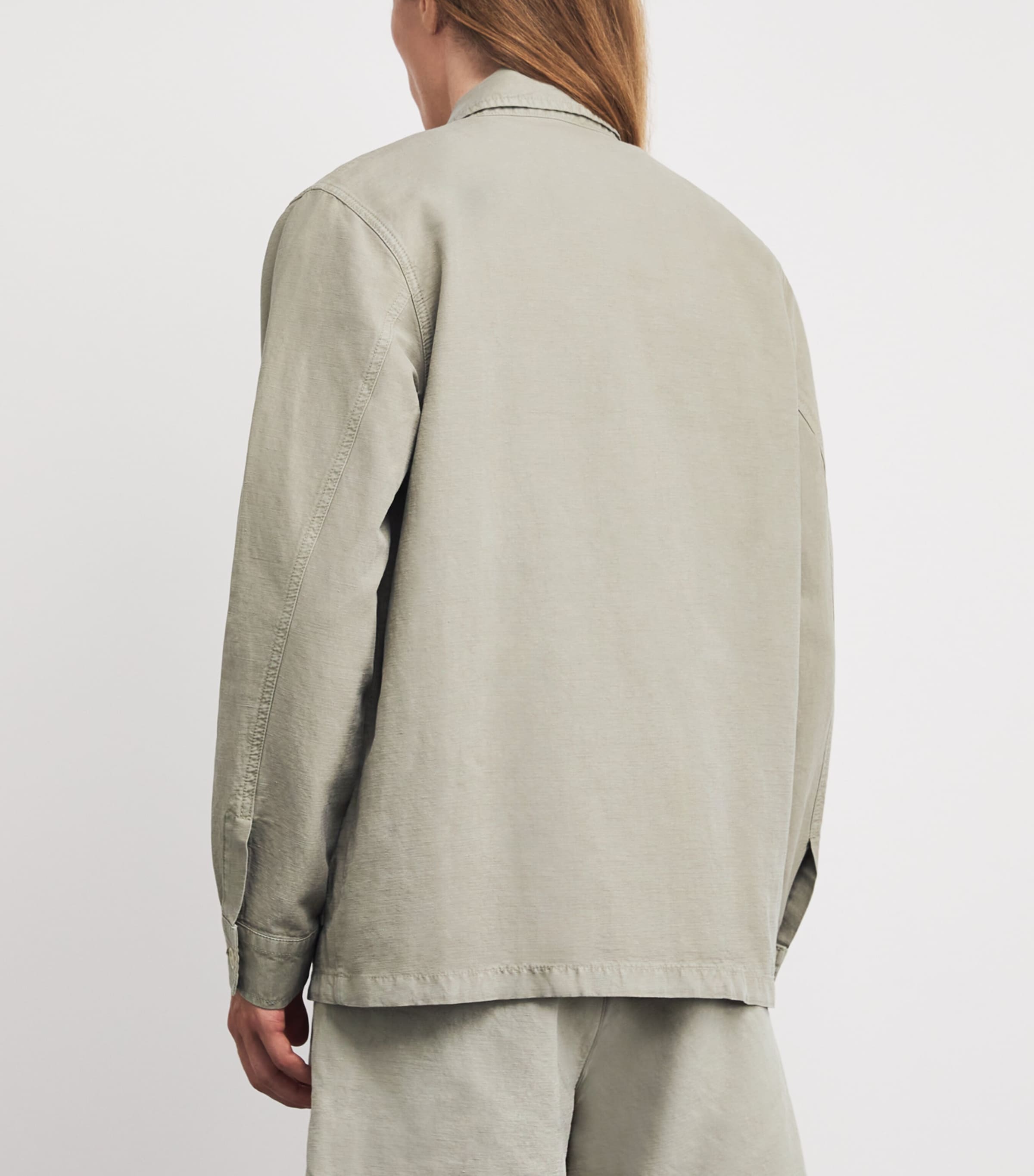 Norse Projects Mens Cotton-Linen Julian Overshirt Clay Image 4