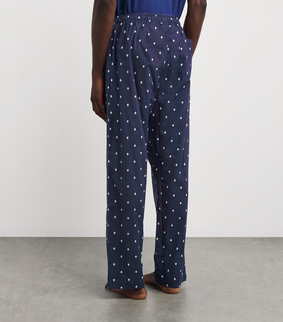 Cotton Batiste Printed Pyjama Bottoms NAVY Image 4