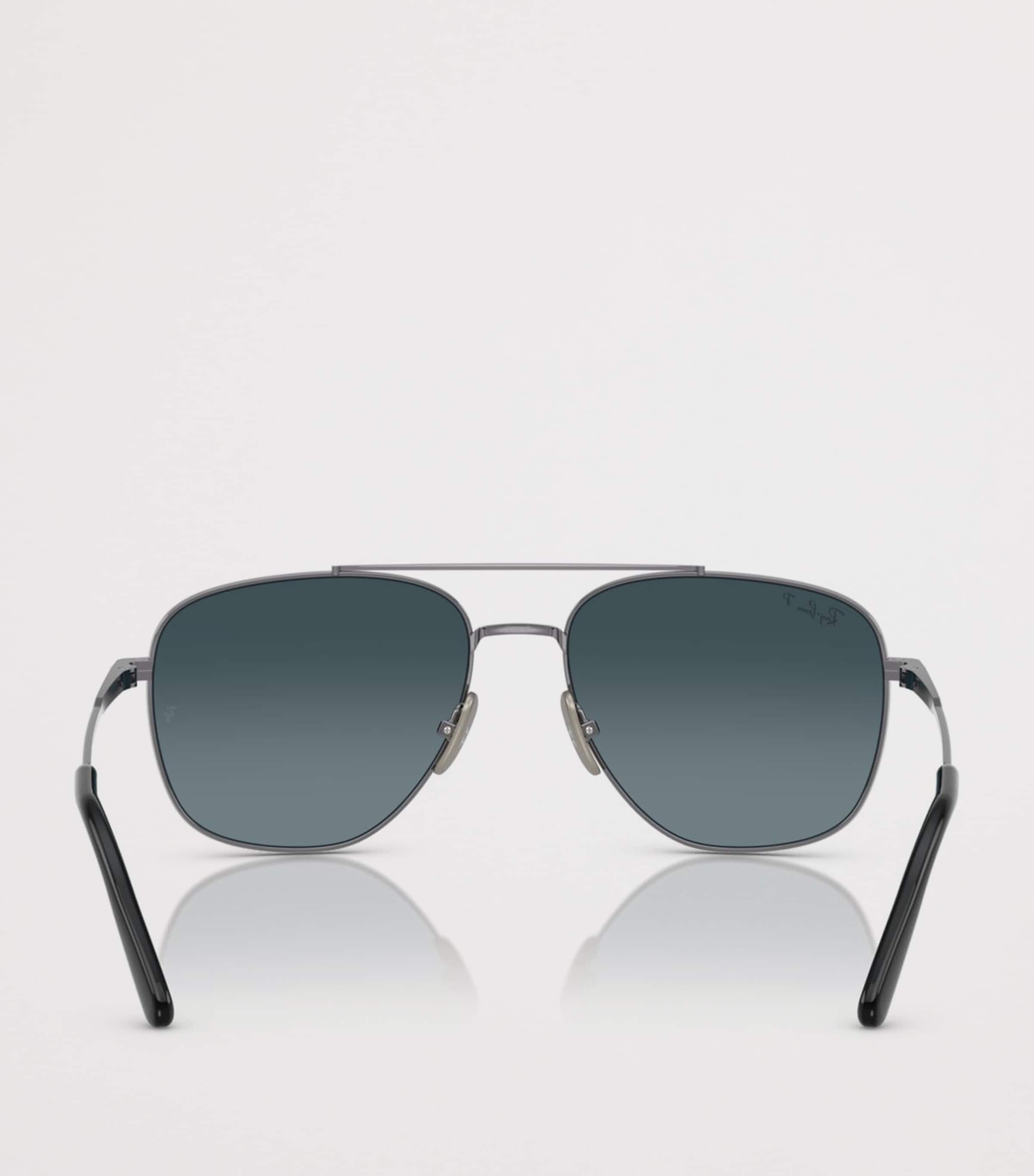 Ray-Ban Titanium William Square Sunglasses Grey Image 4