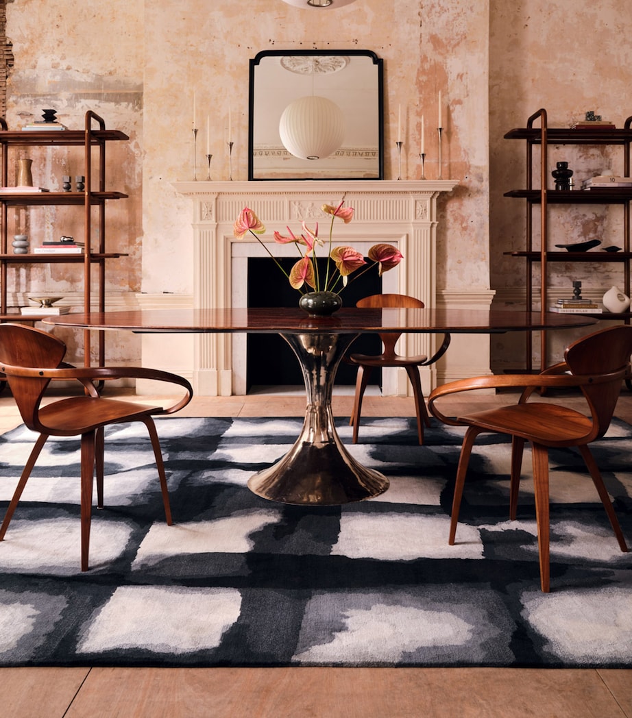 Wool-Silk Solu Night Rug (3.05 x 2.44m) BLACK Image 4