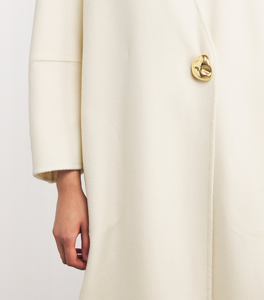 Cashmere Wrap Coat VR1 WHITE Image 6