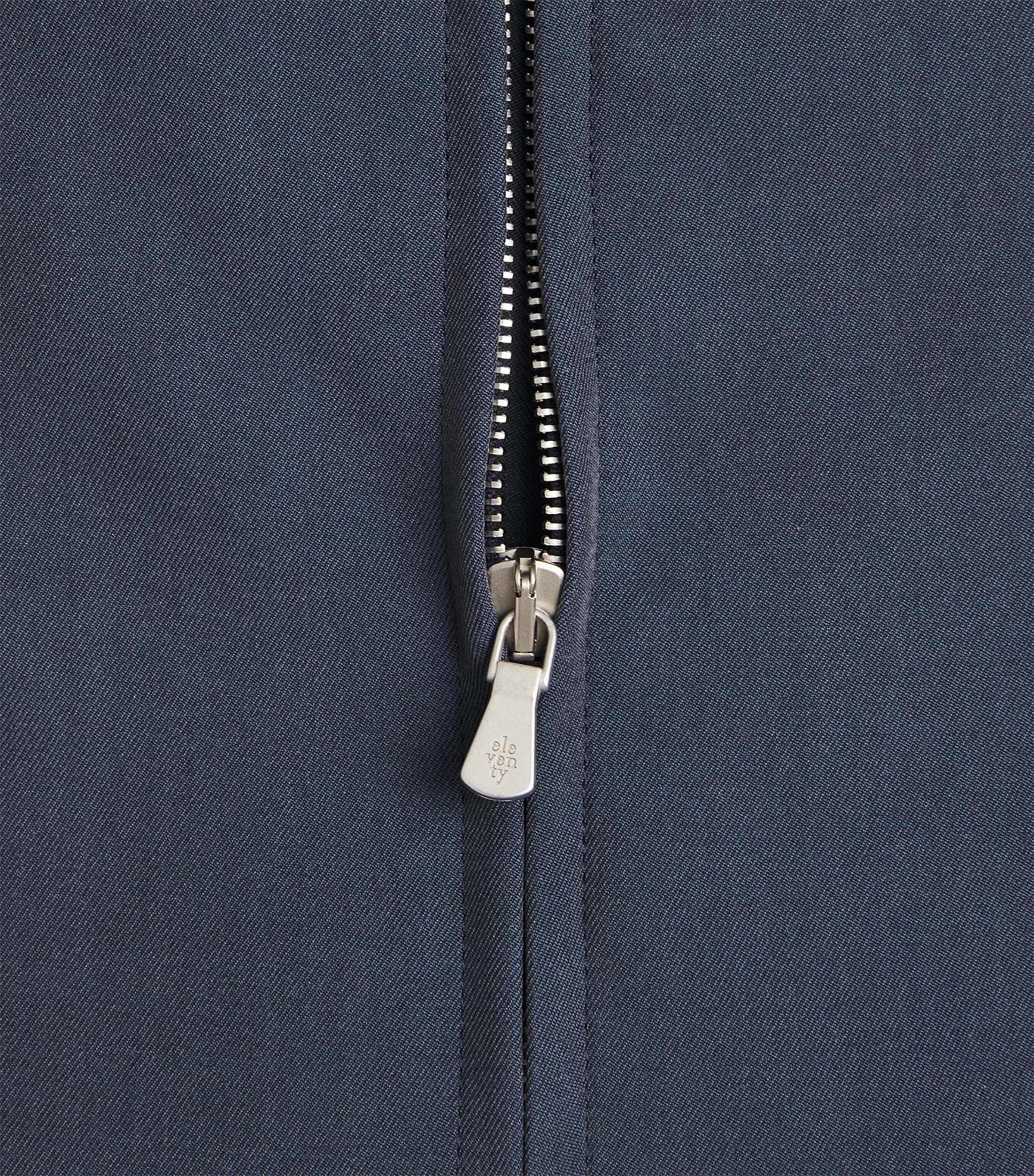 Eleventy Mens Silk Technical Gilet Blu Image 6