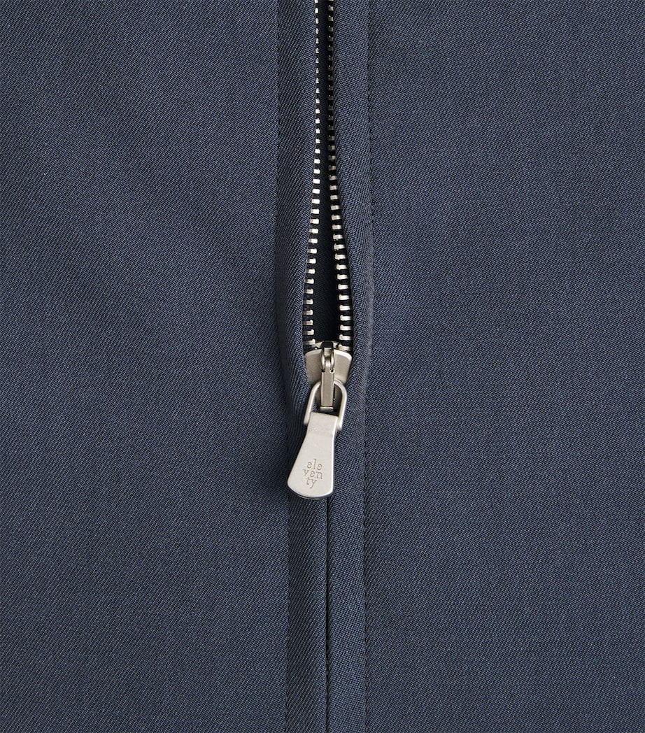 Eleventy Mens Silk Technical Gilet Blu Image 6