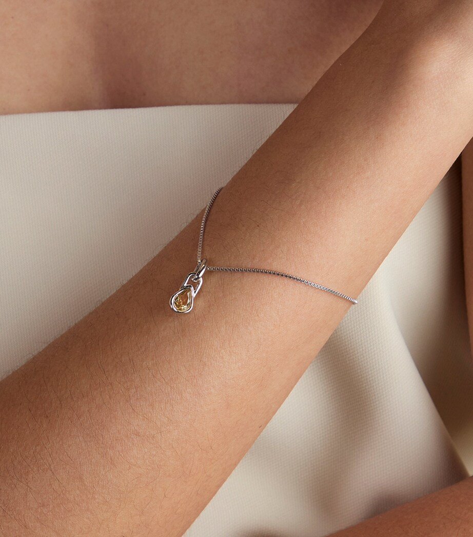 Rhodium-Plated November Birthstone Charm SILVER Image 2