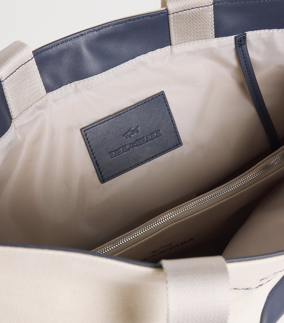 Cotton-Blend Canvas Tote Bag 347 LIGHT BEIGE Image 4