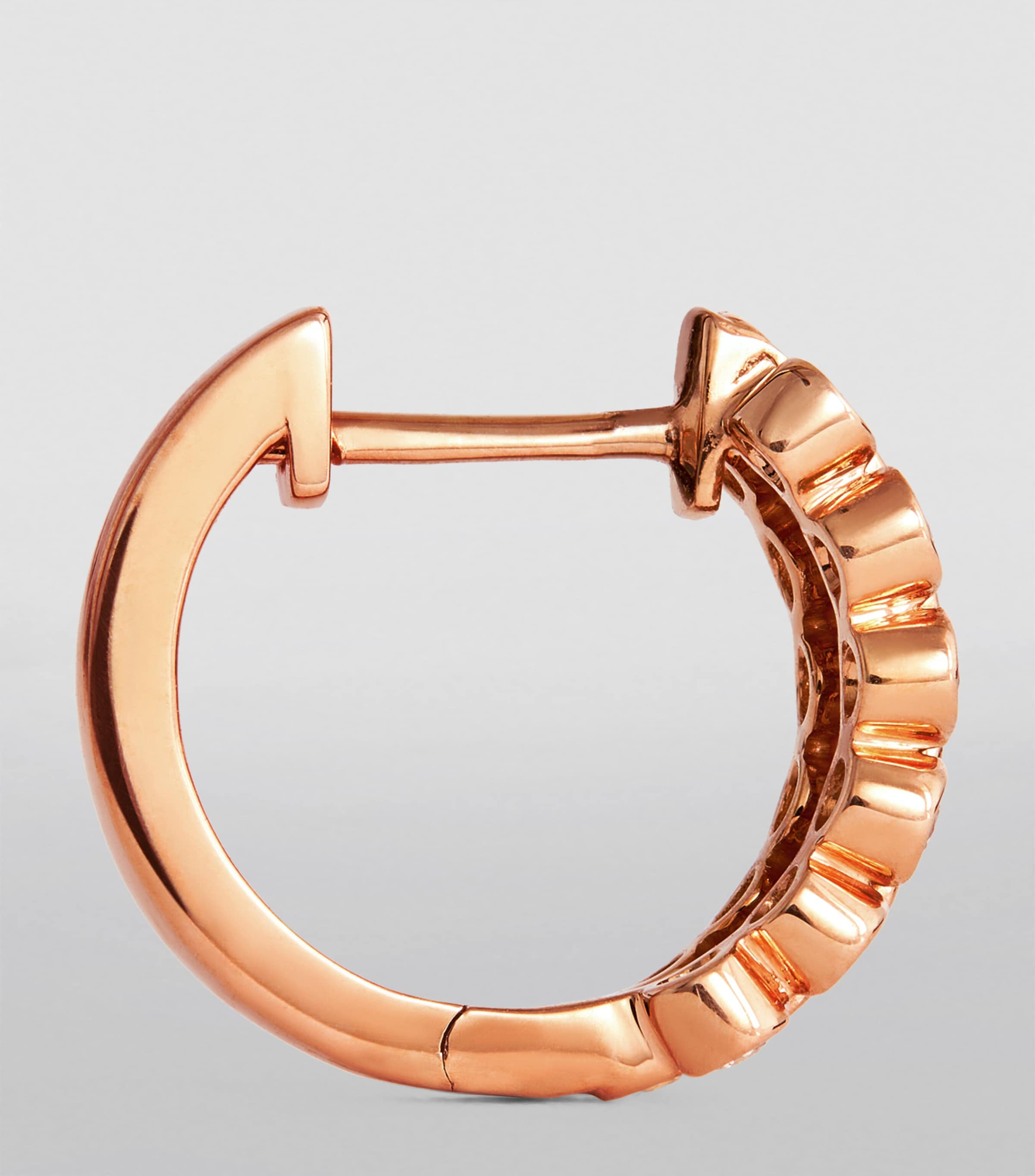 Anita Ko Rose Gold and Diamond Huggy Earrings Rose Gold Image 3