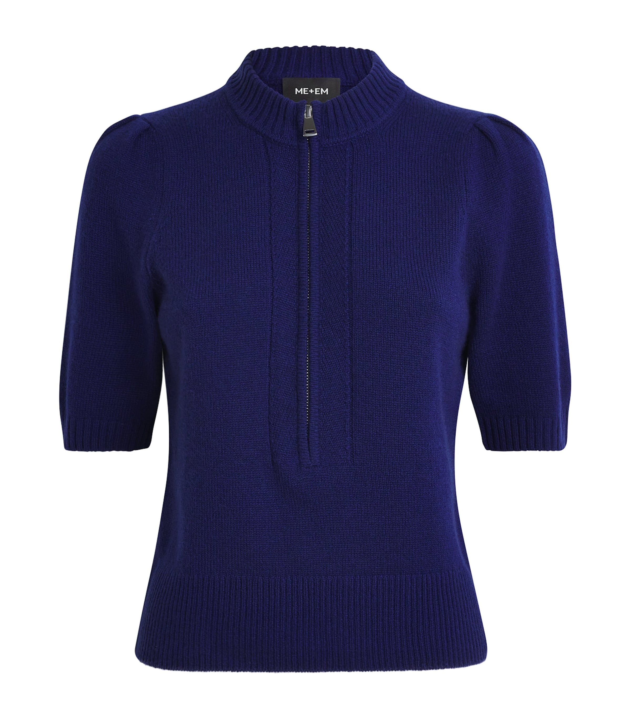 Cashmere Half-Zip T-Shirt JEWEL BLUE Image 1
