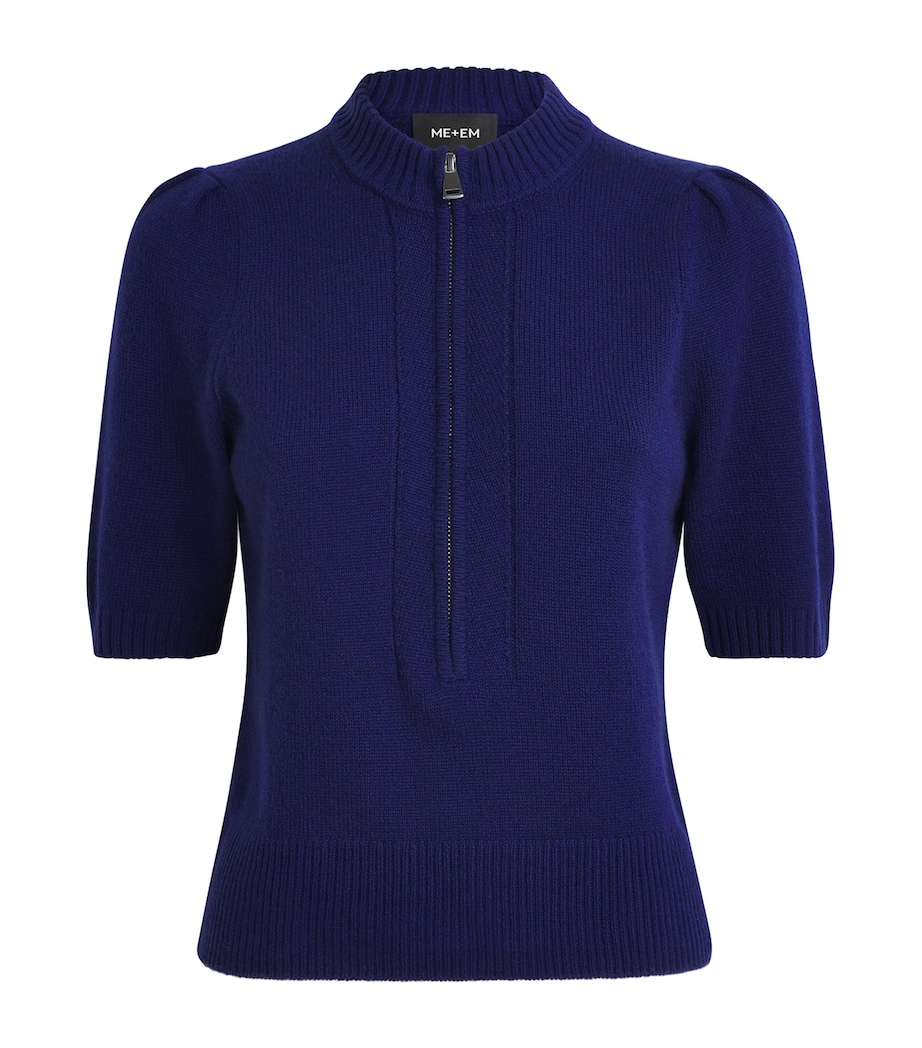 Cashmere Half-Zip T-Shirt JEWEL BLUE Image 1