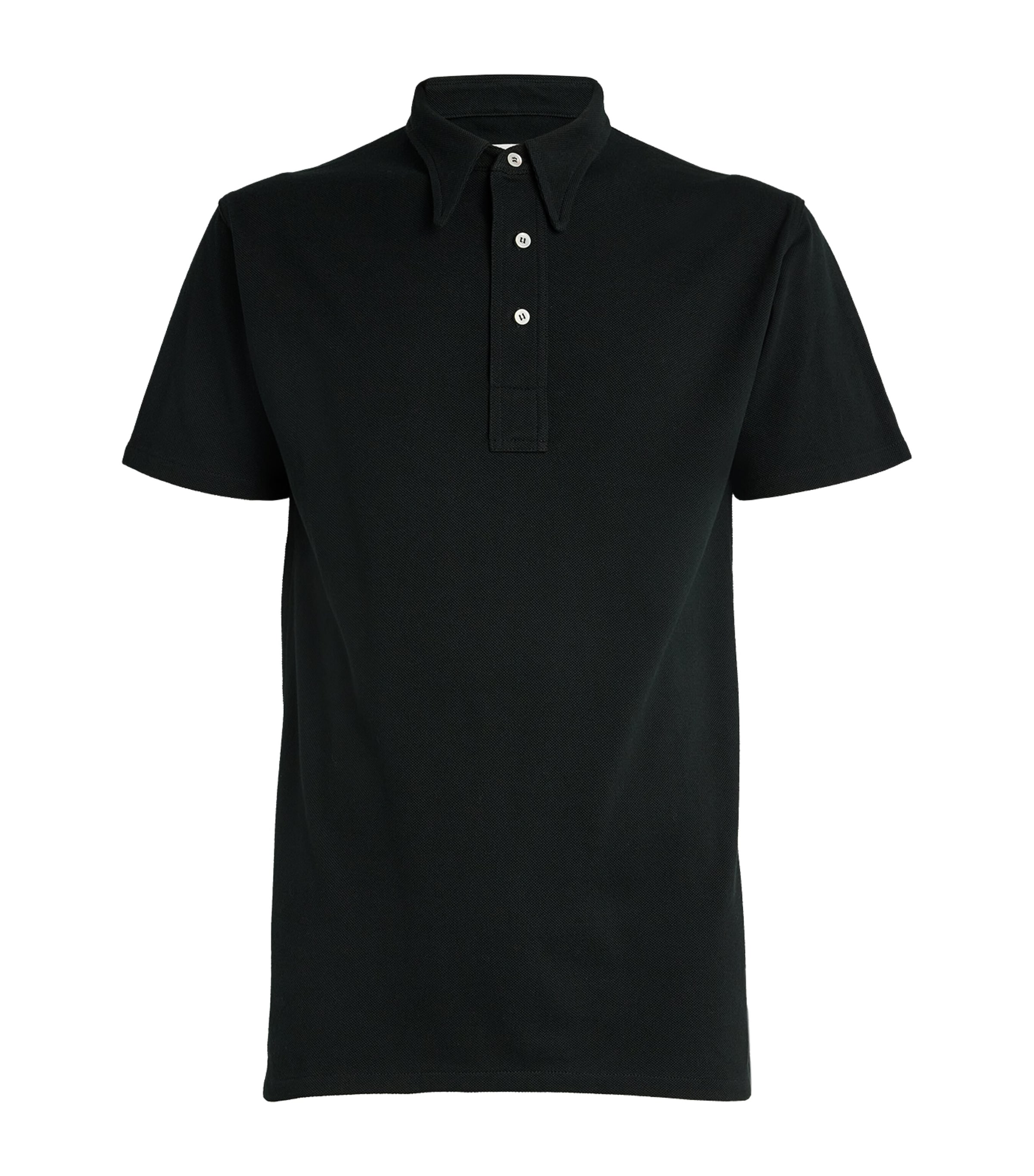 Maison Margiela Cotton Piqué Polo Shirt In Green