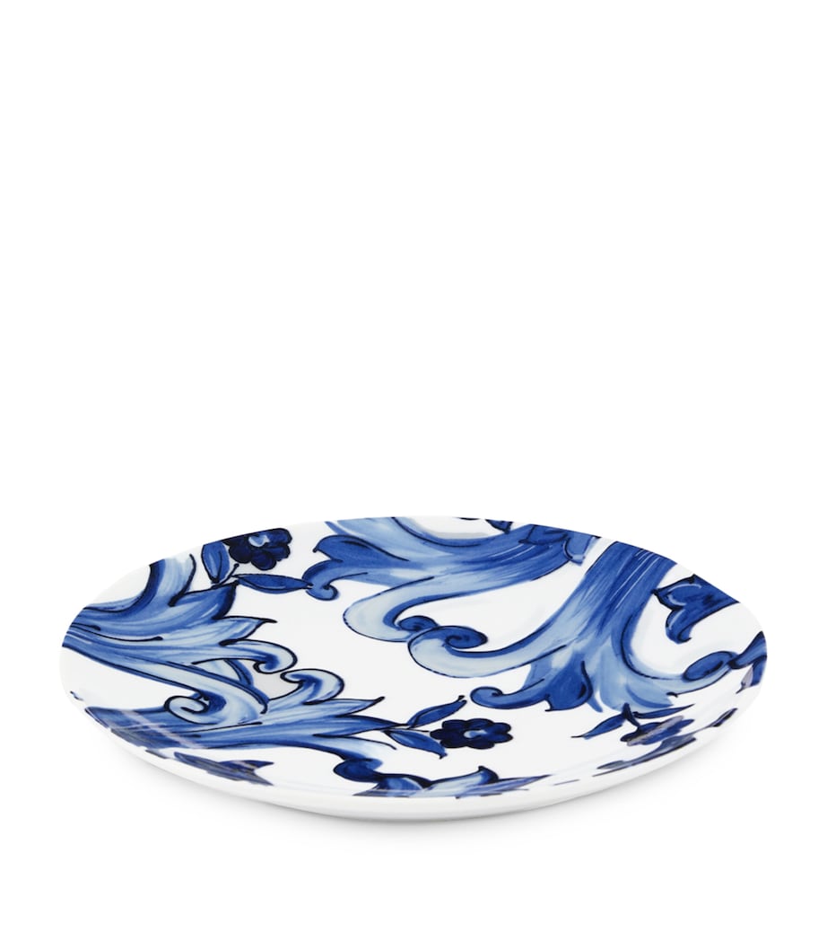 Set of 2 Blu Mediterraneo Dessert Plates (19cm) UB008 FIORE PIC BLU Image 1