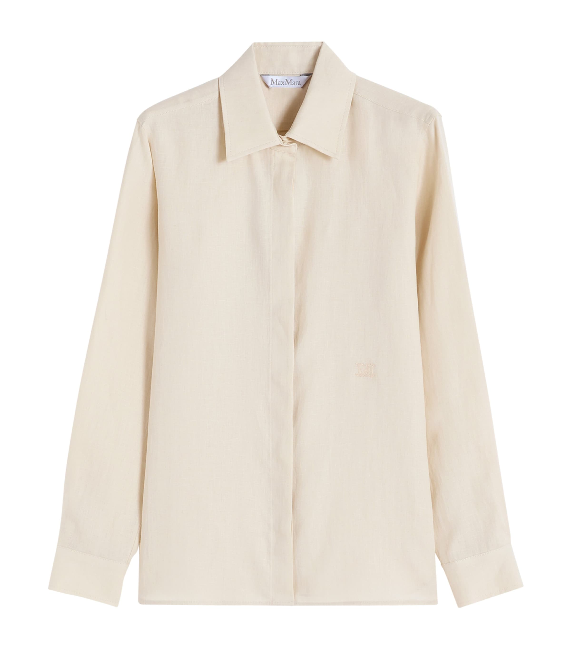 Max Mara Womens Linen Shirt Beige Image 1